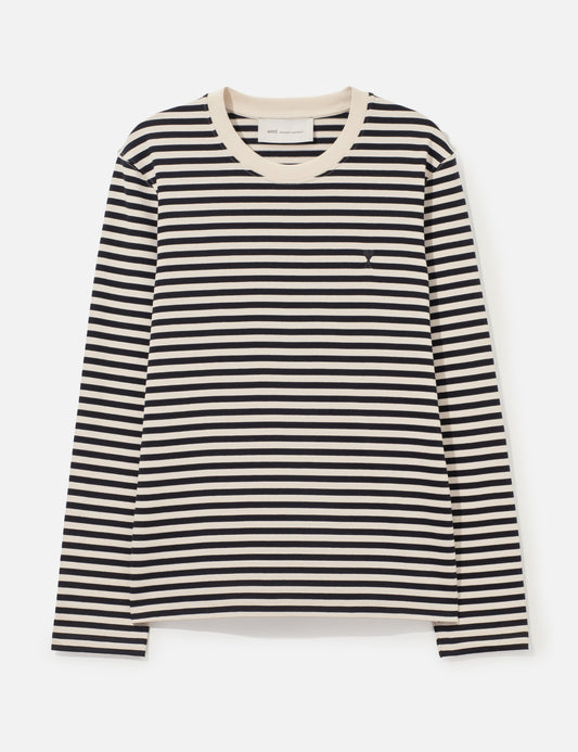 Ami アミ パリス 【本物保証】 Tシャツ ストリート系 ユニセックス Mariniere Cotton T-Shirt With Ami De Coeur