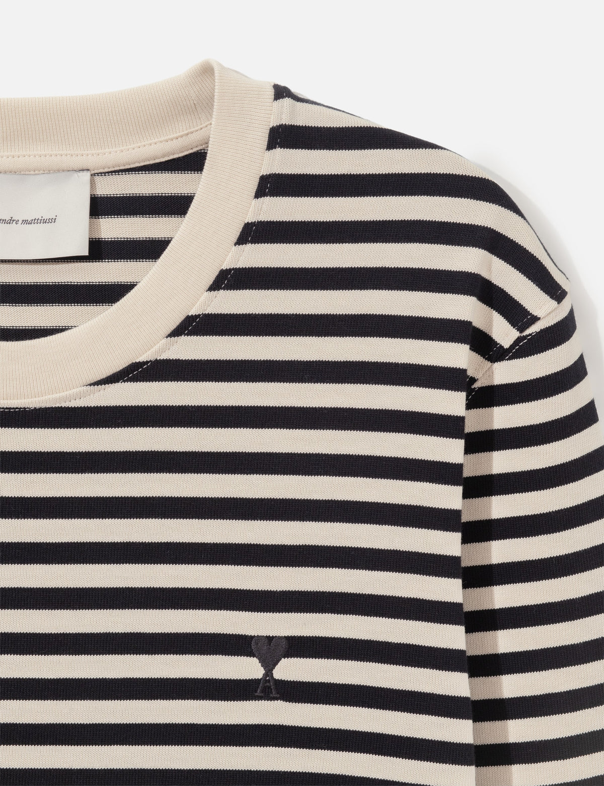 Ami アミ パリス 【本物保証】 Tシャツ ストリート系 ユニセックス Mariniere Cotton T-Shirt With Ami De Coeur