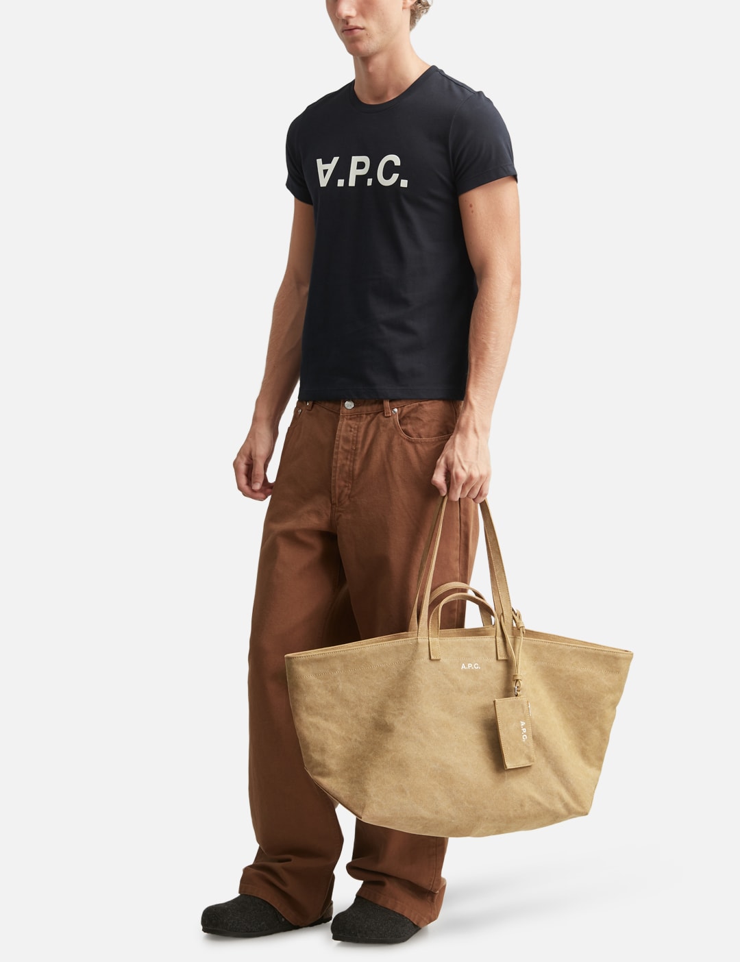 Apc アーペーセー 【本物保証】 トートバッグ  ストリート系 ユニセックス Drummer Toile Bag