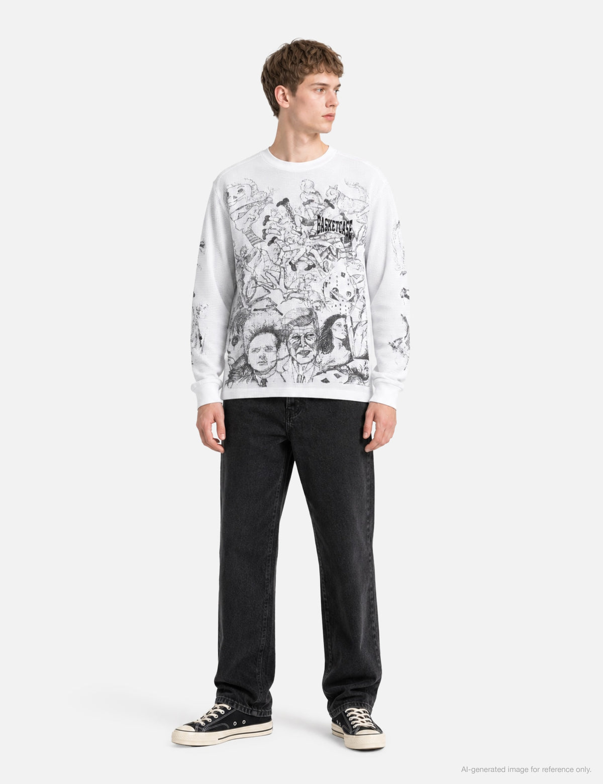 Basketcase バスケットケース 【本物保証】 Tシャツ ストリート系 ユニセックス SCRIBBLE THERMAL