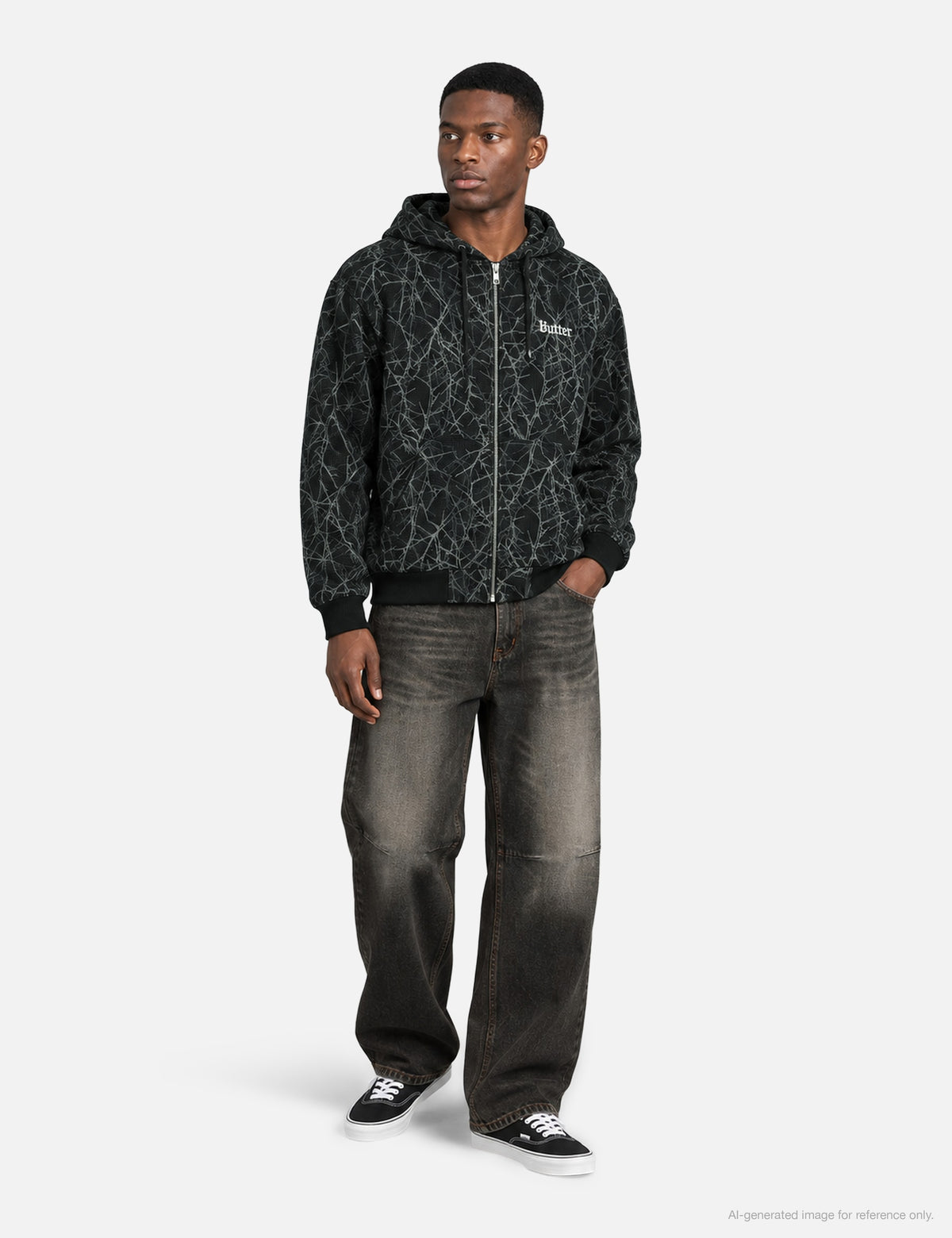 Butter Goods バターグッズ 【本物保証】 パーカー・スウェット ストリート系 メンズ Thorn Camo Waffle Zip-Thru Hood