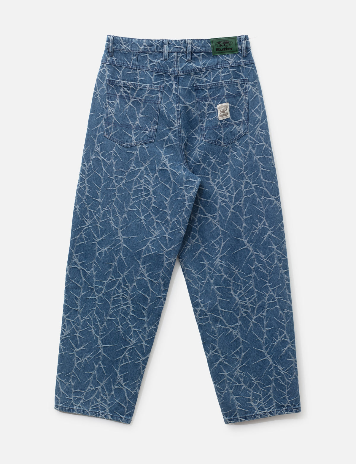 Butter Goods バターグッズ 【本物保証】 デニムパンツ ストリート系 メンズ Thorn Camo Wide Cut Denim Jeans