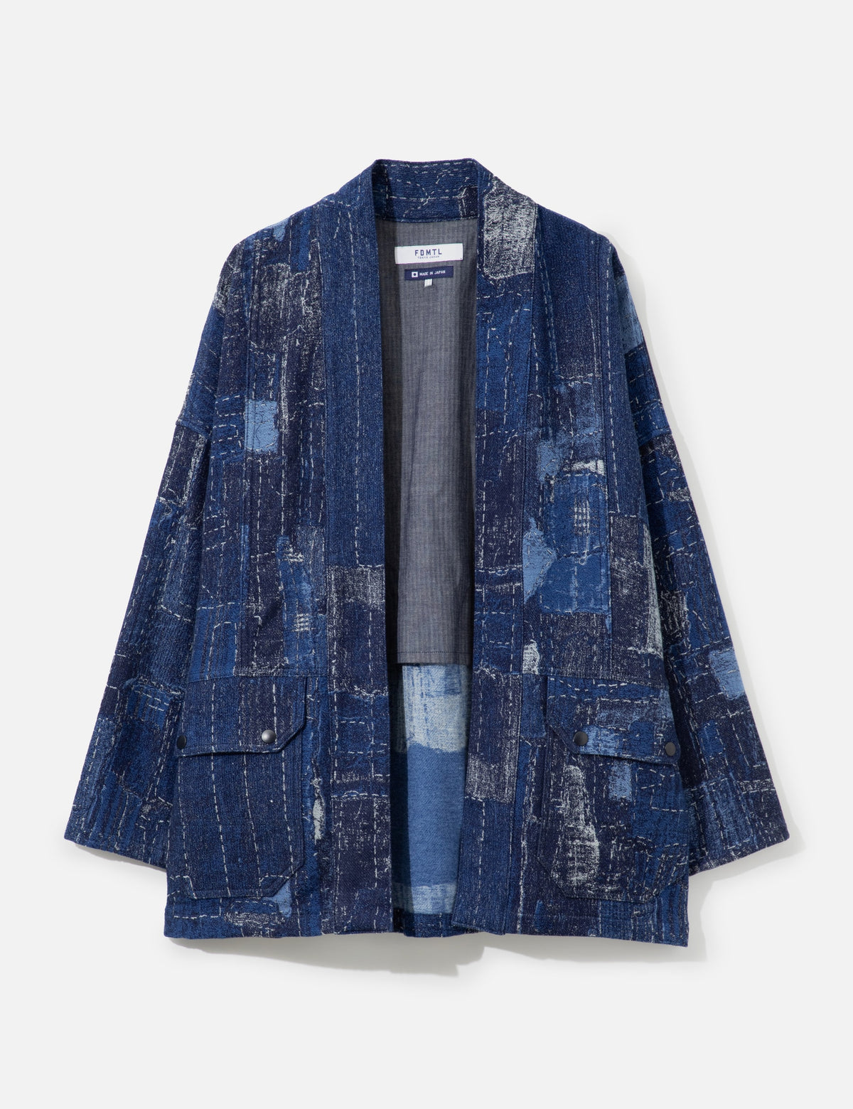 Fdmtl ファンダメンタル 【本物保証】 ジャケット ストリート系 メンズ Boro Jacquard Haori Jacket Rinse