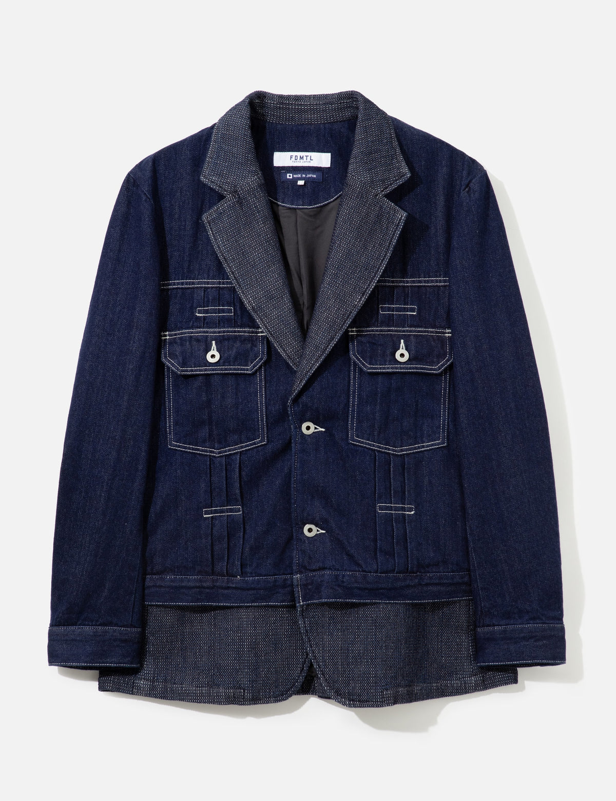 Fdmtl ファンダメンタル 【本物保証】 ジャケット ストリート系 メンズ Pleats Lapel Jacket Rinse