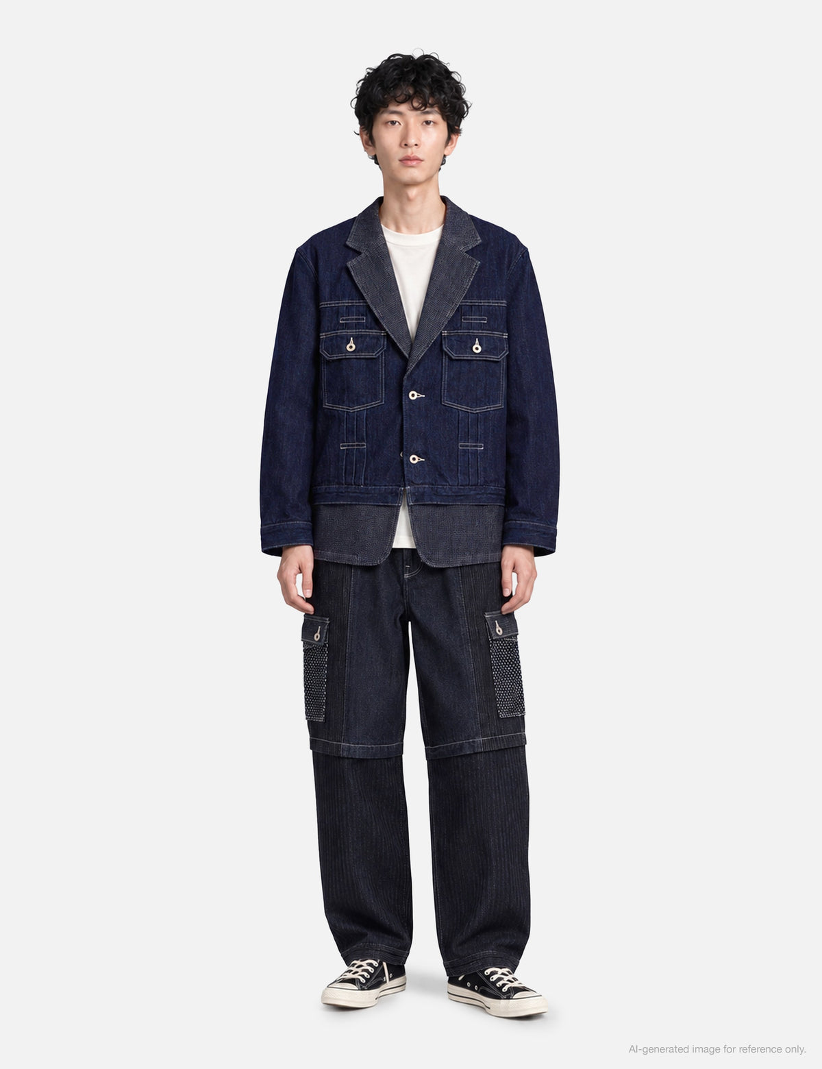 Fdmtl ファンダメンタル 【本物保証】 ジャケット ストリート系 メンズ Pleats Lapel Jacket Rinse