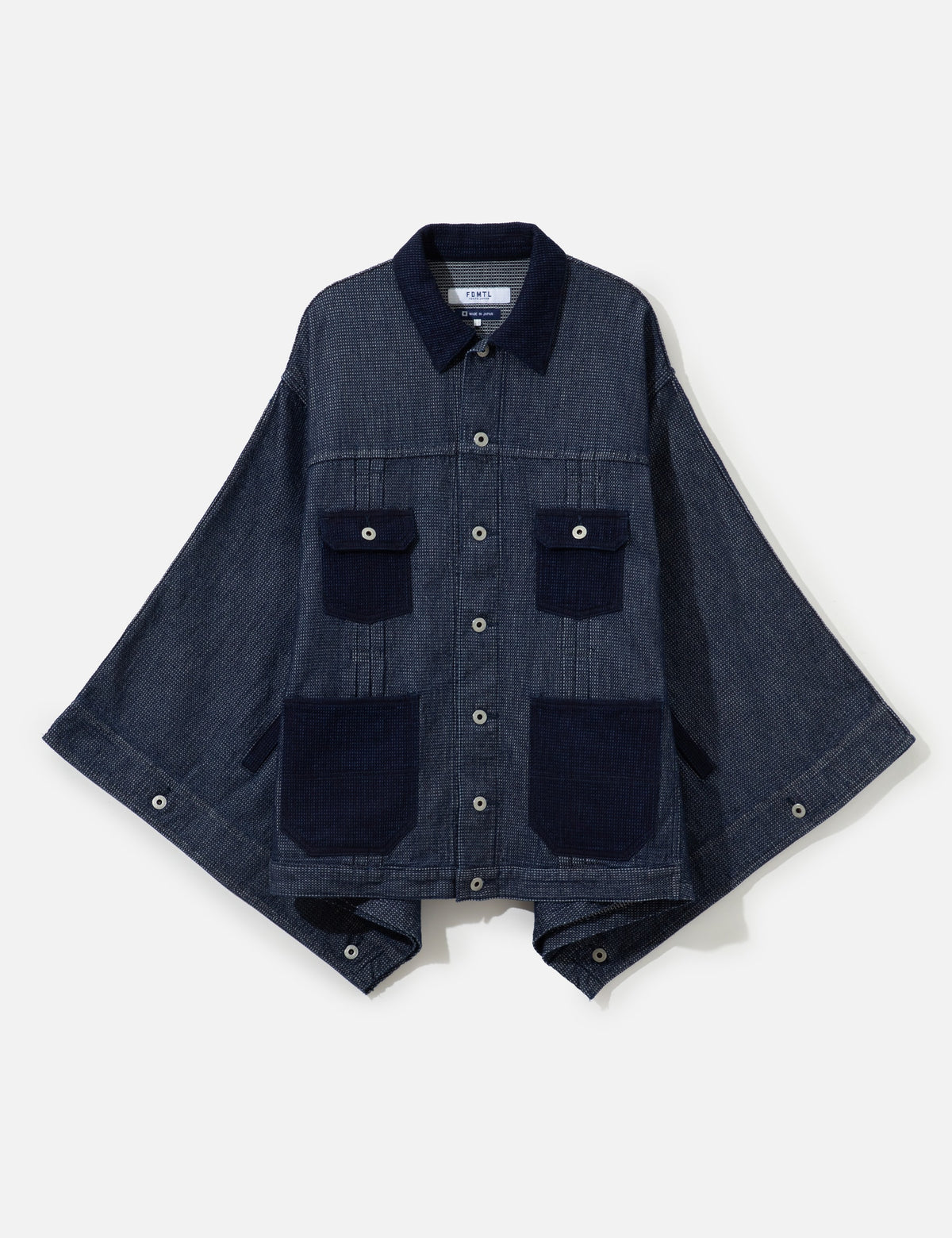 Fdmtl ファンダメンタル 【本物保証】 ジャケット ストリート系 メンズ Cape Coverall Jacket Rinse