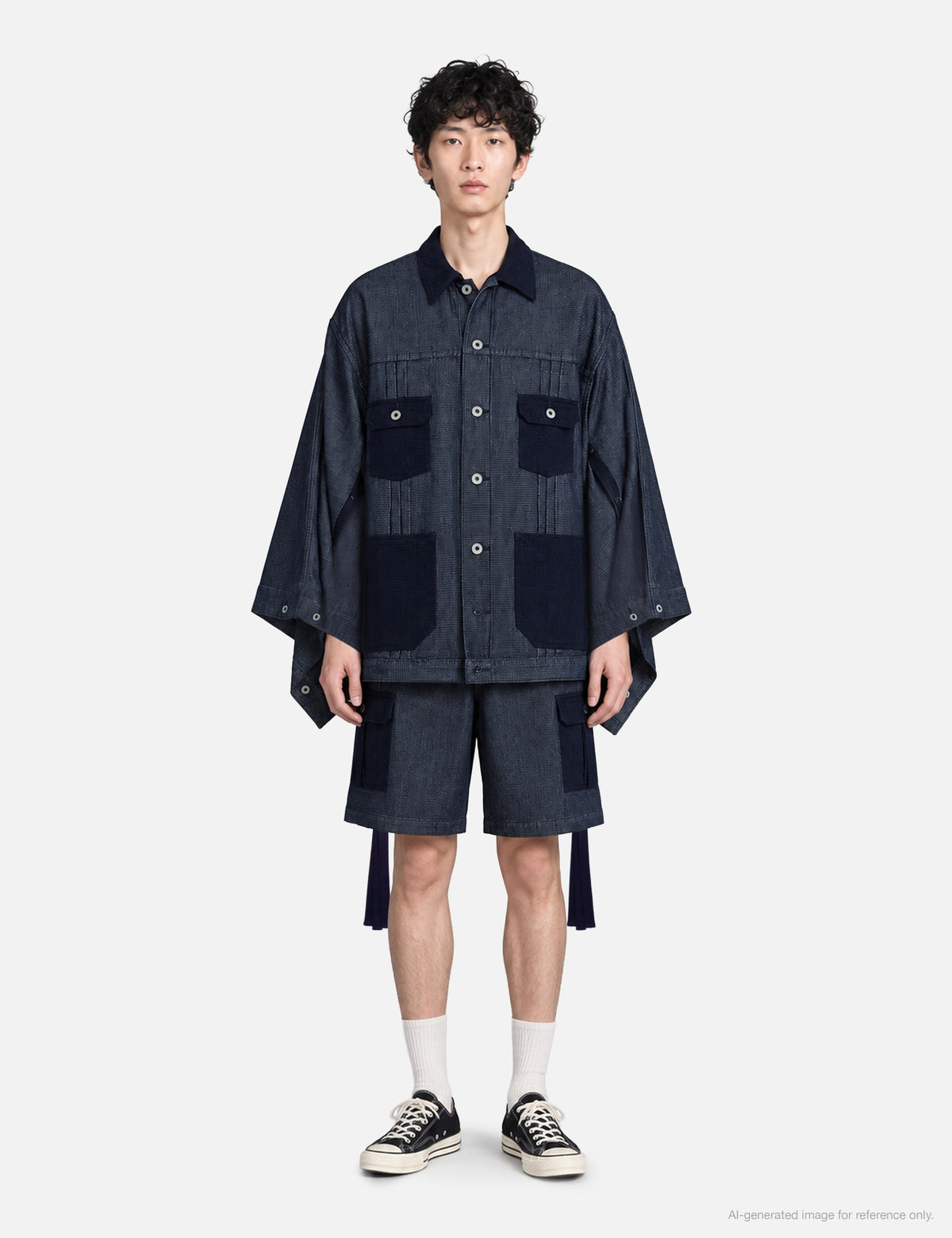 Fdmtl ファンダメンタル 【本物保証】 カーゴパンツ ストリート系 メンズ Short Hakama Cargo Pants Rinse