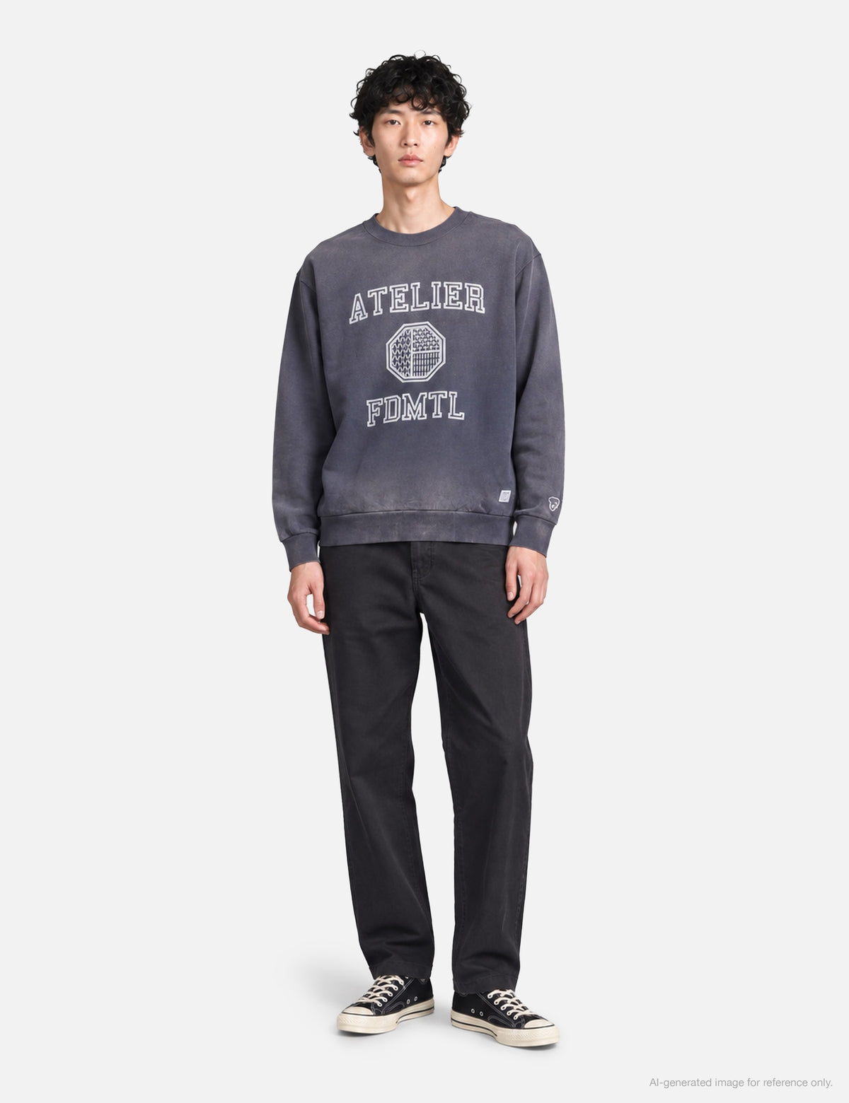 Fdmtl ファンダメンタル 【本物保証】 スウェット・トレーナー  ストリート系 メンズ Printed Sweat Shirt 3YR Wash