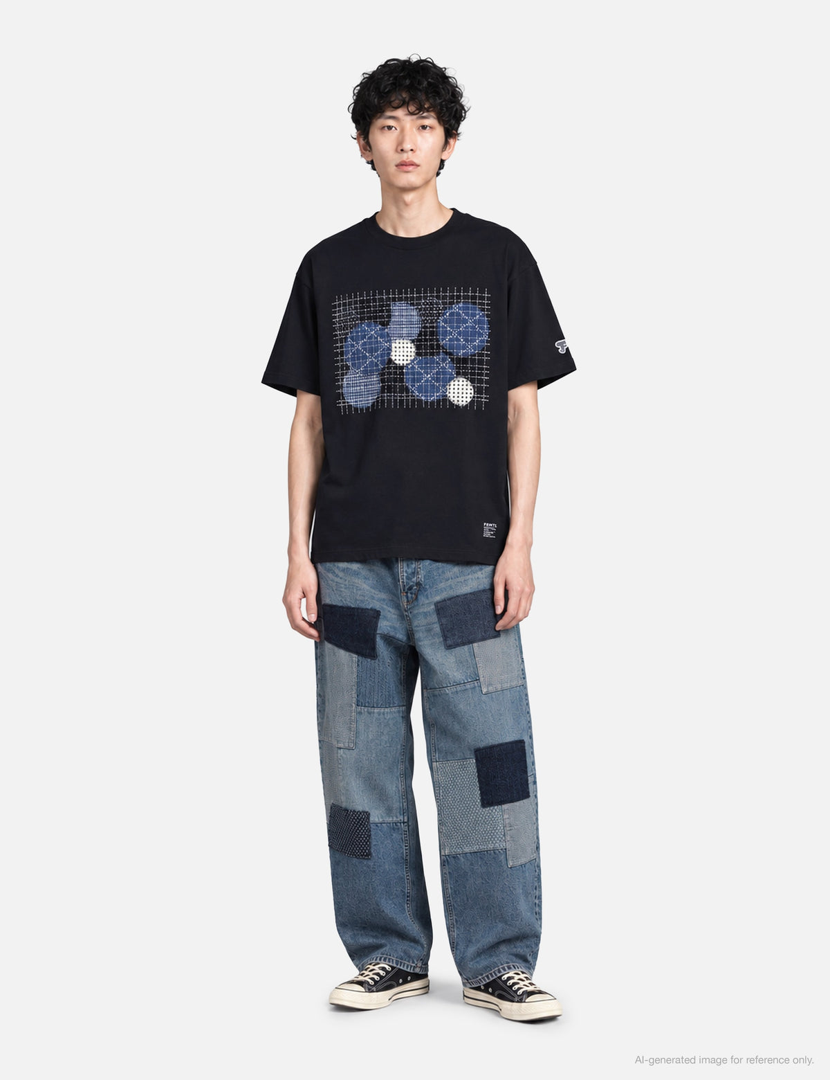 Fdmtl ファンダメンタル 【本物保証】 Tシャツ ストリート系 メンズ Patchwork Tee
