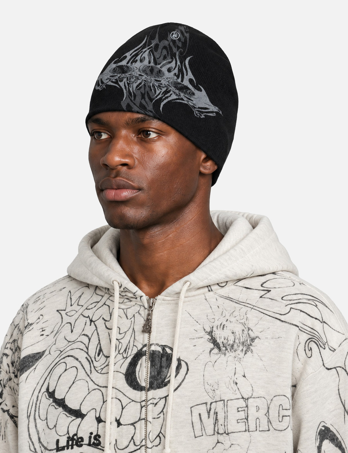 Hellstar ヘルスタ 【本物保証】 ビーニー ストリート系 メンズ Tribal Skullz 2 Beanie