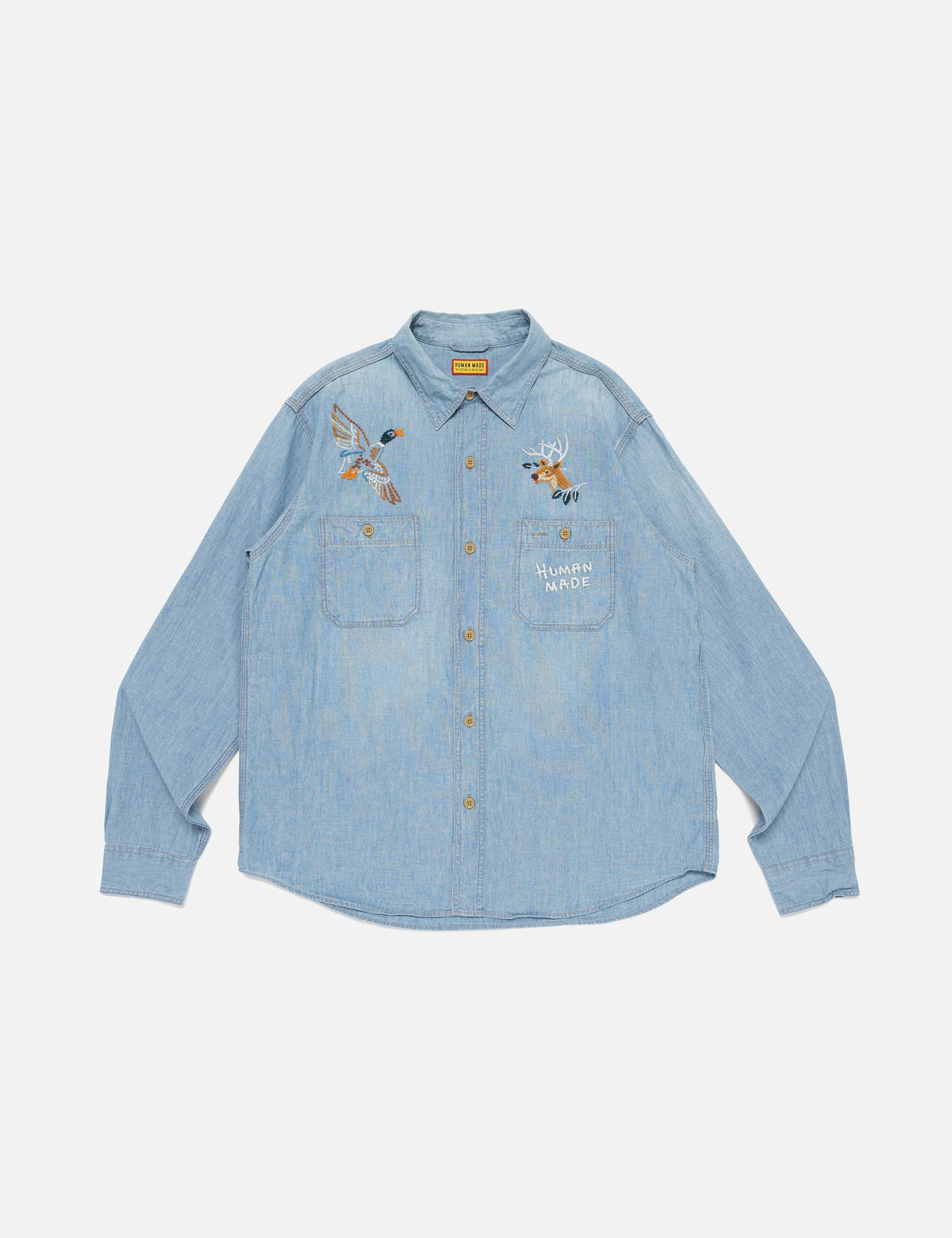 Human Made ヒューマンメイド 【本物保証】 シャツ ストリート系 ユニセックス Embroidered Chambray Shirt
