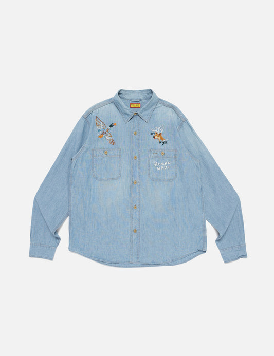 Human Made ヒューマンメイド 【本物保証】 シャツ ストリート系 ユニセックス Embroidered Chambray Shirt