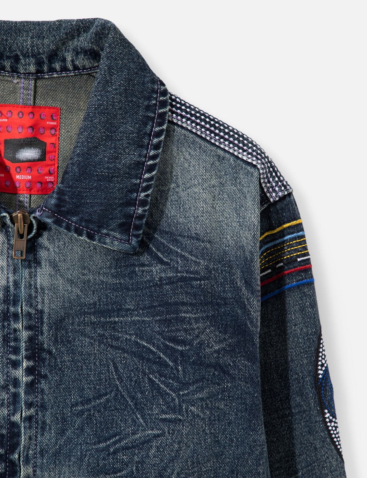 Kidsuper キッドスーパー 【本物保証】 ジャケット ストリート系 メンズ Gemstone Eye Embroidery Jean Jacket