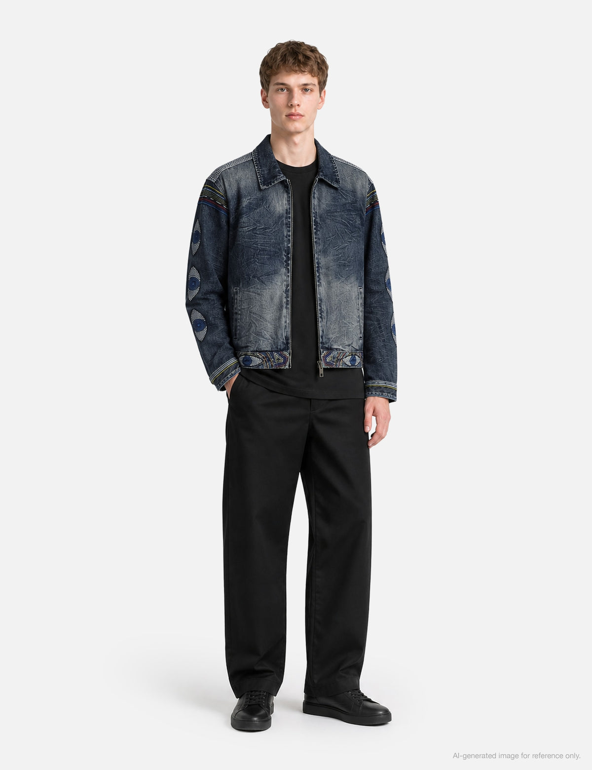 Kidsuper キッドスーパー 【本物保証】 ジャケット ストリート系 メンズ Gemstone Eye Embroidery Jean Jacket