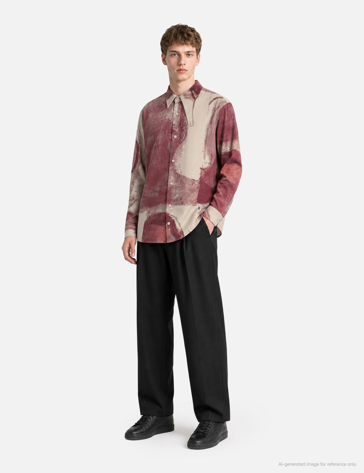 Kidsuper キッドスーパー 【本物保証】 シャツ ストリート系 メンズ Face Sketches Storm Flap Button Up Shirt
