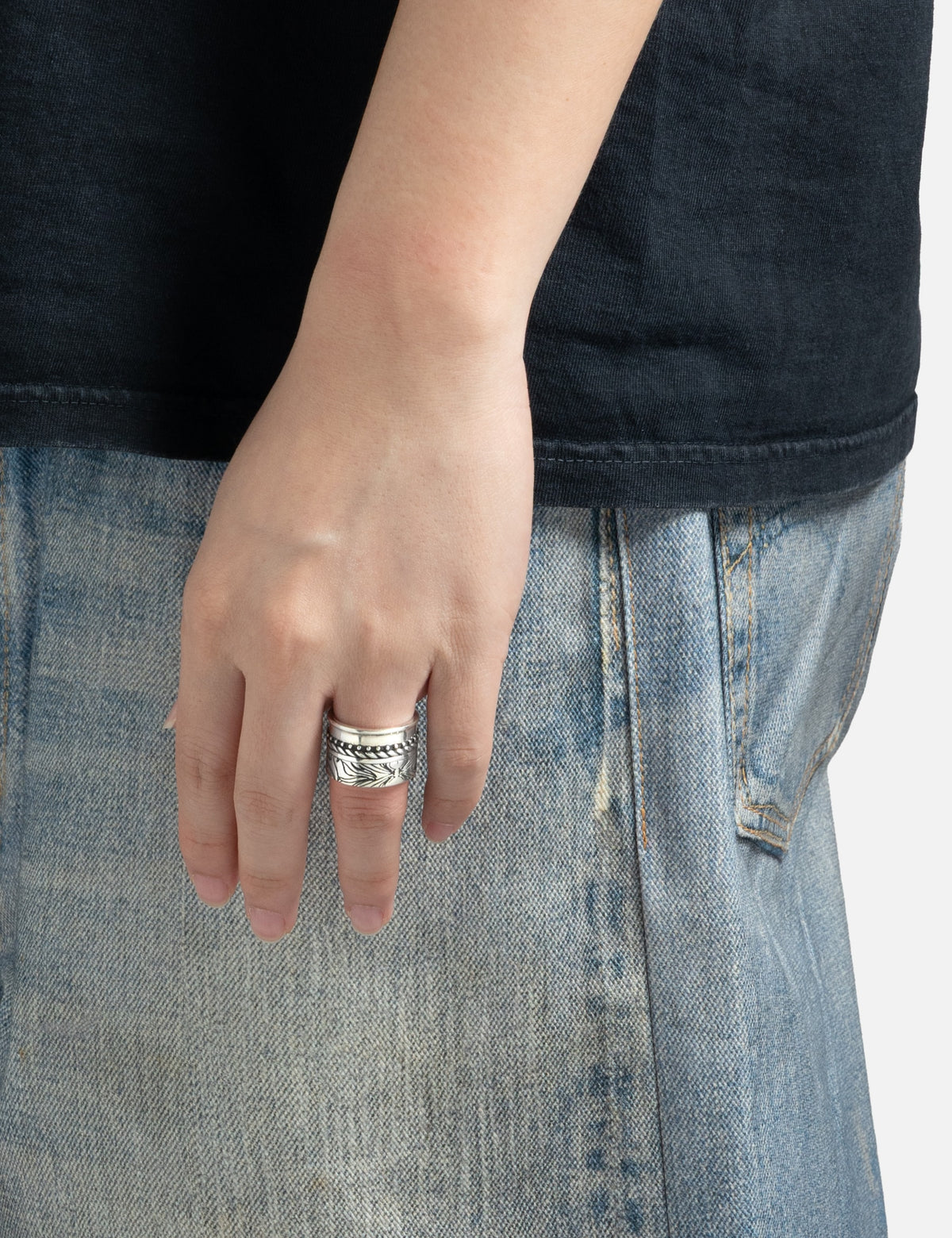 Mm6 Maison Margiela エムエムシックス　メゾン・マルジェラ 【本物保証】 リング ストリート系 ユニセックス Double Floral Motif Ring