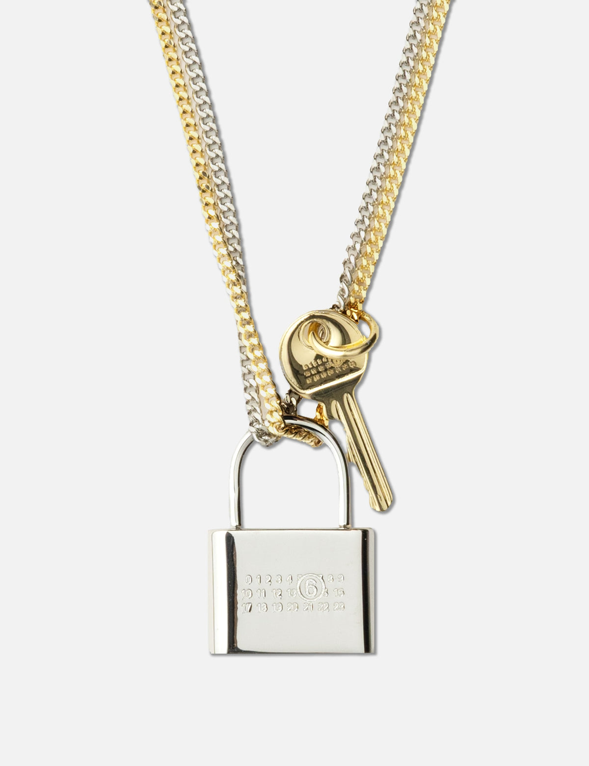 Mm6 Maison Margiela エムエムシックス　メゾン・マルジェラ 【本物保証】 ネックレス ストリート系 ユニセックス Lock & Key Necklace