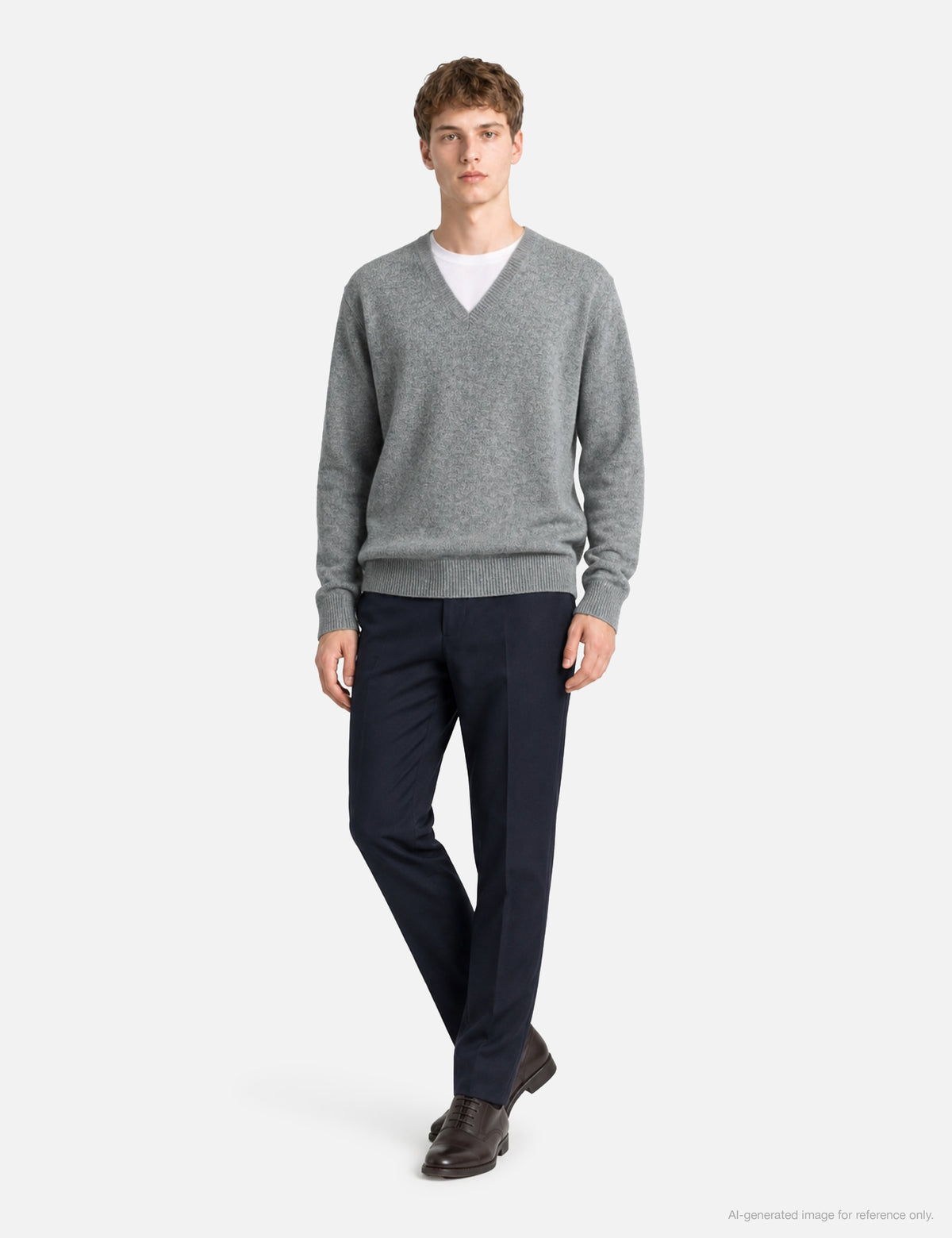 Moondal ムーンダ 【本物保証】 ニット ストリート系 ユニセックス 15 Deep V-Neck Knit In Gray