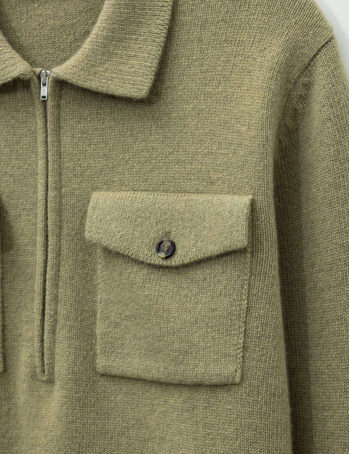 Moondal ムーンダ 【本物保証】 ニット ストリート系 ユニセックス Pocket Collar Knit In Khaki