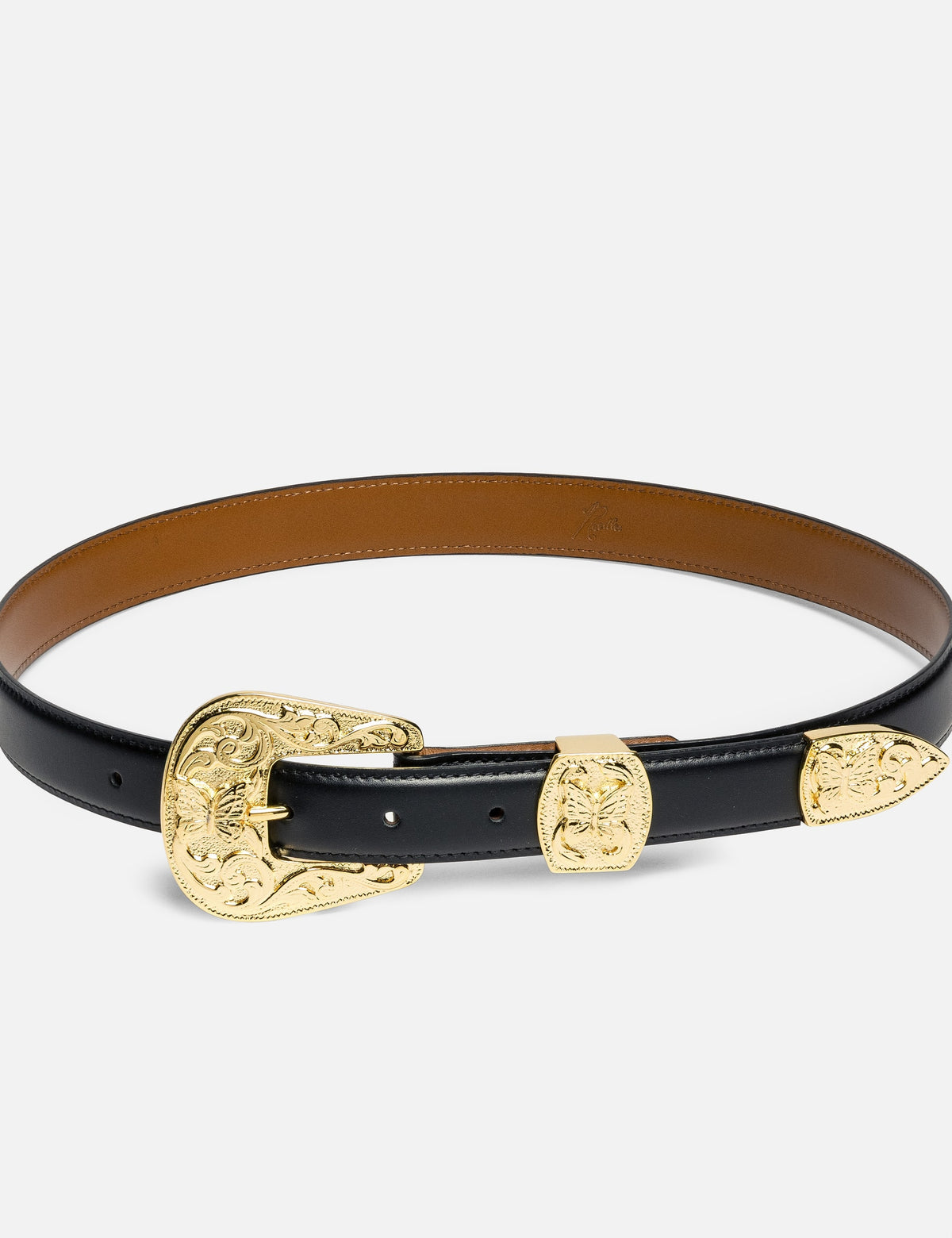 Needles ニードルス 【本物保証】 ベルト ストリート系 メンズ Papillon Western Tip Belt - Steer Leather