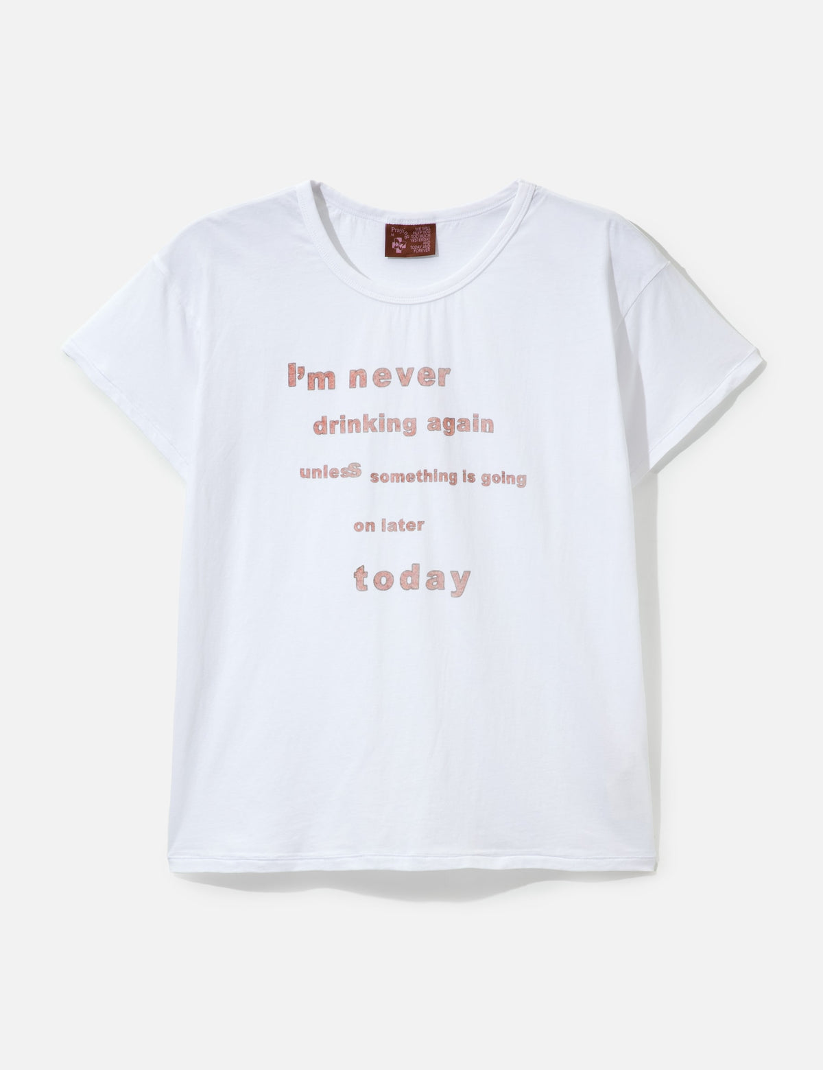 Praying 祈り 【本物保証】 Tシャツ ストリート系 ユニセックス Never Drinking Again Mens T-Shirt