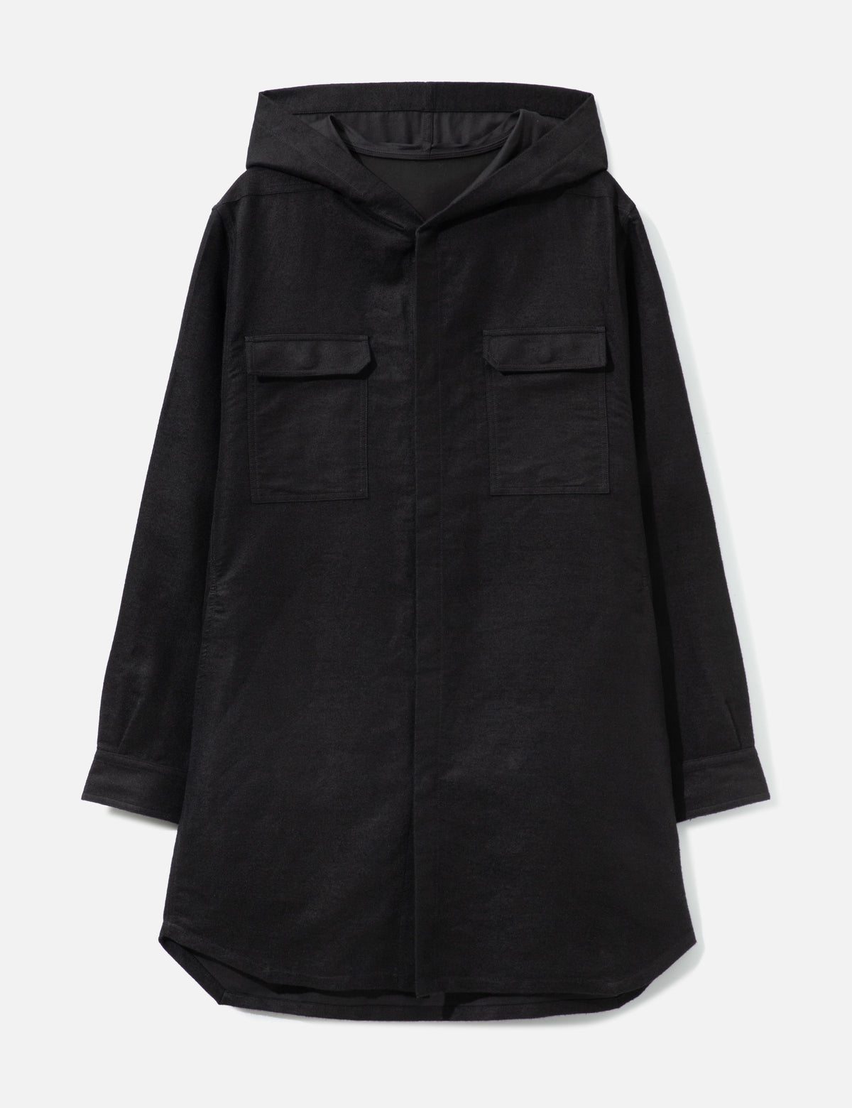 Rick Owens リックオウエンス 【本物保証】 シャツ ストリート系 メンズ HOODED OUTERSHIRT IN RAMIE MOLESKIN