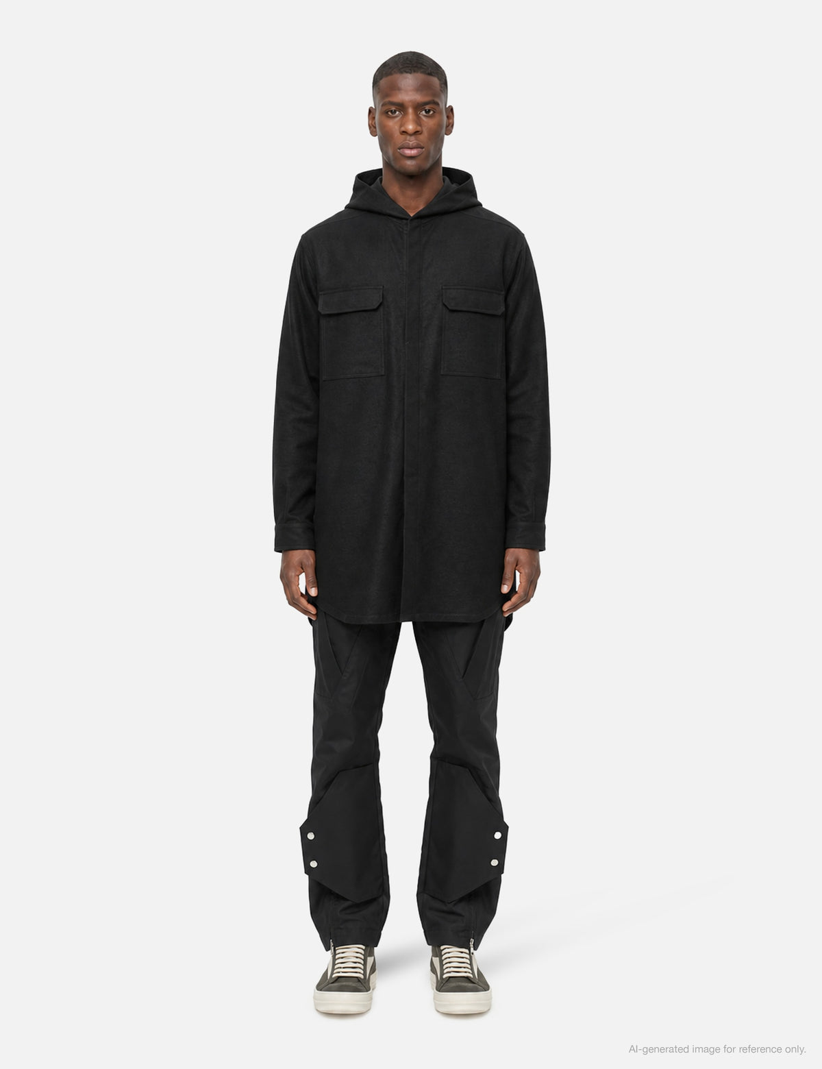 Rick Owens リックオウエンス 【本物保証】 シャツ ストリート系 メンズ HOODED OUTERSHIRT IN RAMIE MOLESKIN