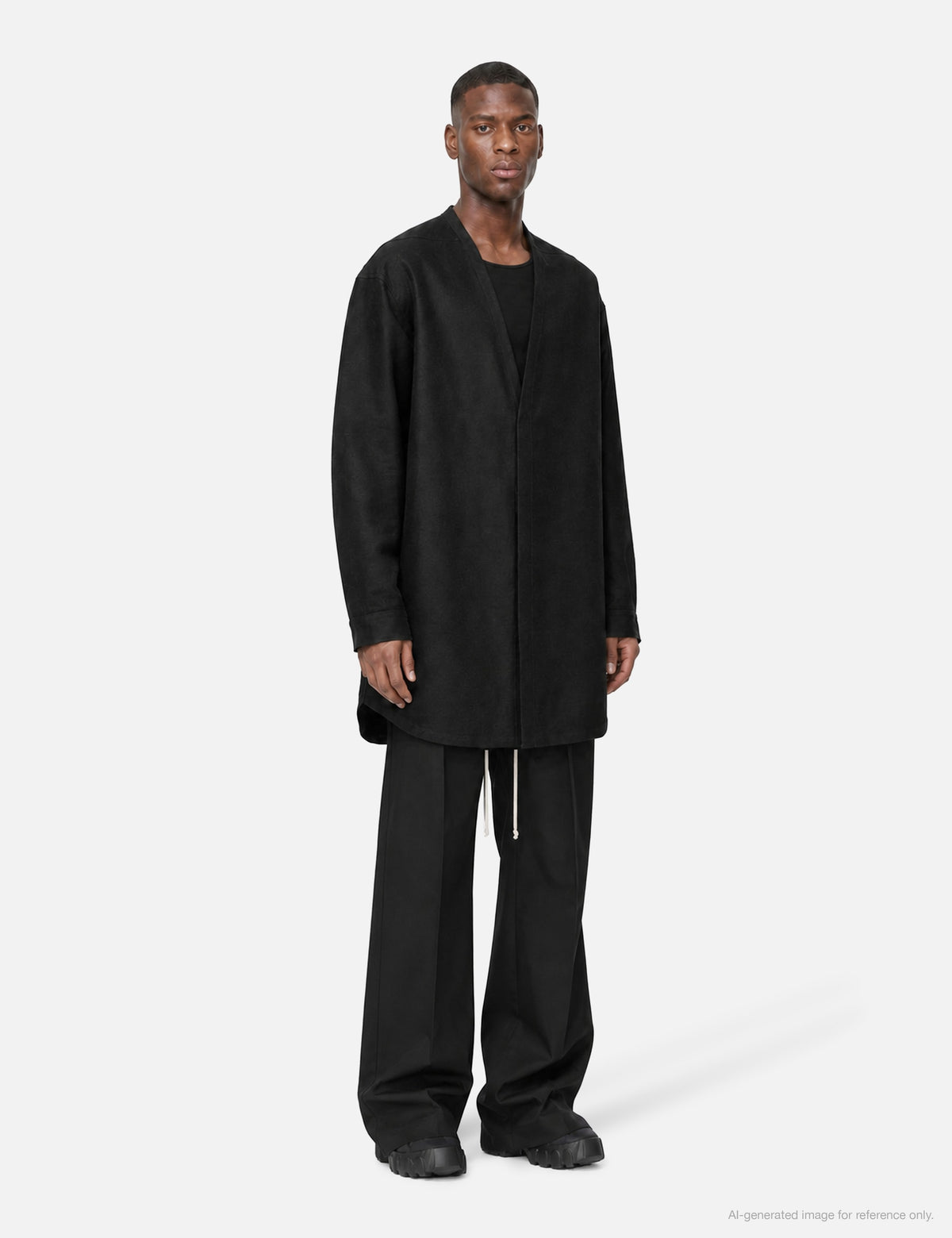 Rick Owens リックオウエンス 【本物保証】 シャツ ストリート系 メンズ Concordian Shirt In Ramie Moleskin