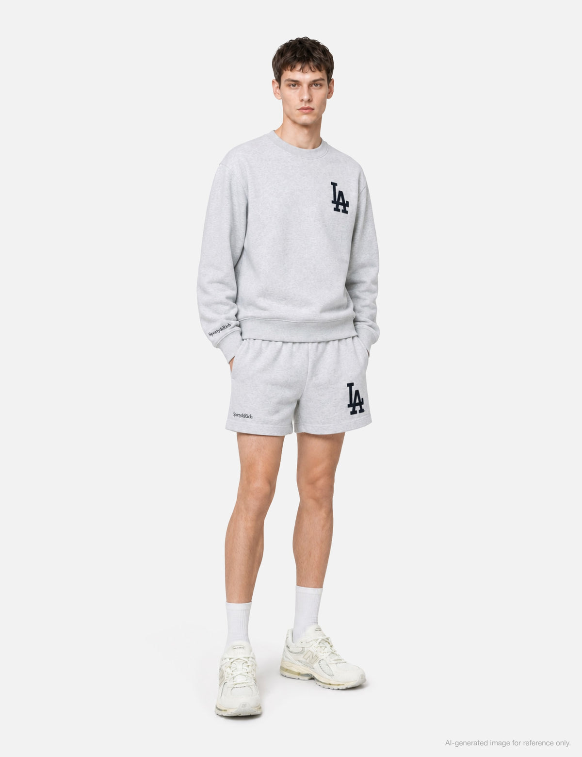 Sporty & Rich スポーティ＆リッチ【本物保証】 スウェット ストリート系 ユニセックス LA Serif Crewneck