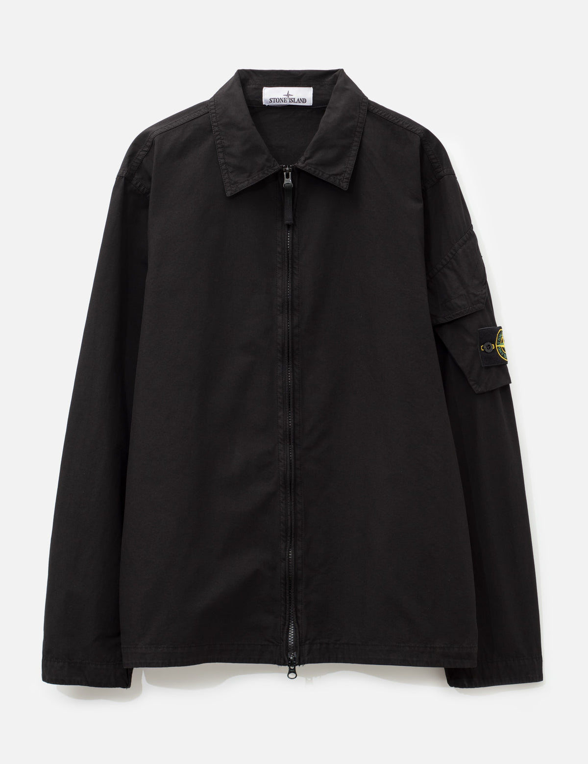 Stone Island ストーン アイランド 【本物保証】 シャツ ストリート系 メンズ Canvas Weave Arm Pocket Zip-Up Shirt