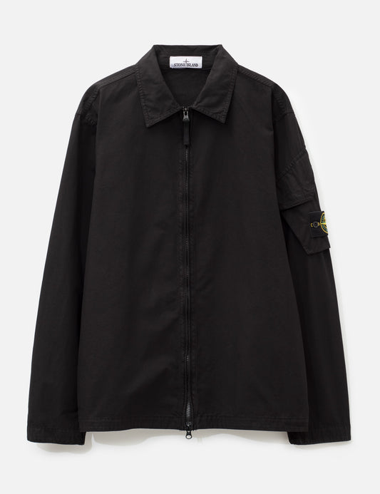 Stone Island ストーン アイランド 【本物保証】 シャツ ストリート系 メンズ Canvas Weave Arm Pocket Zip-Up Shirt
