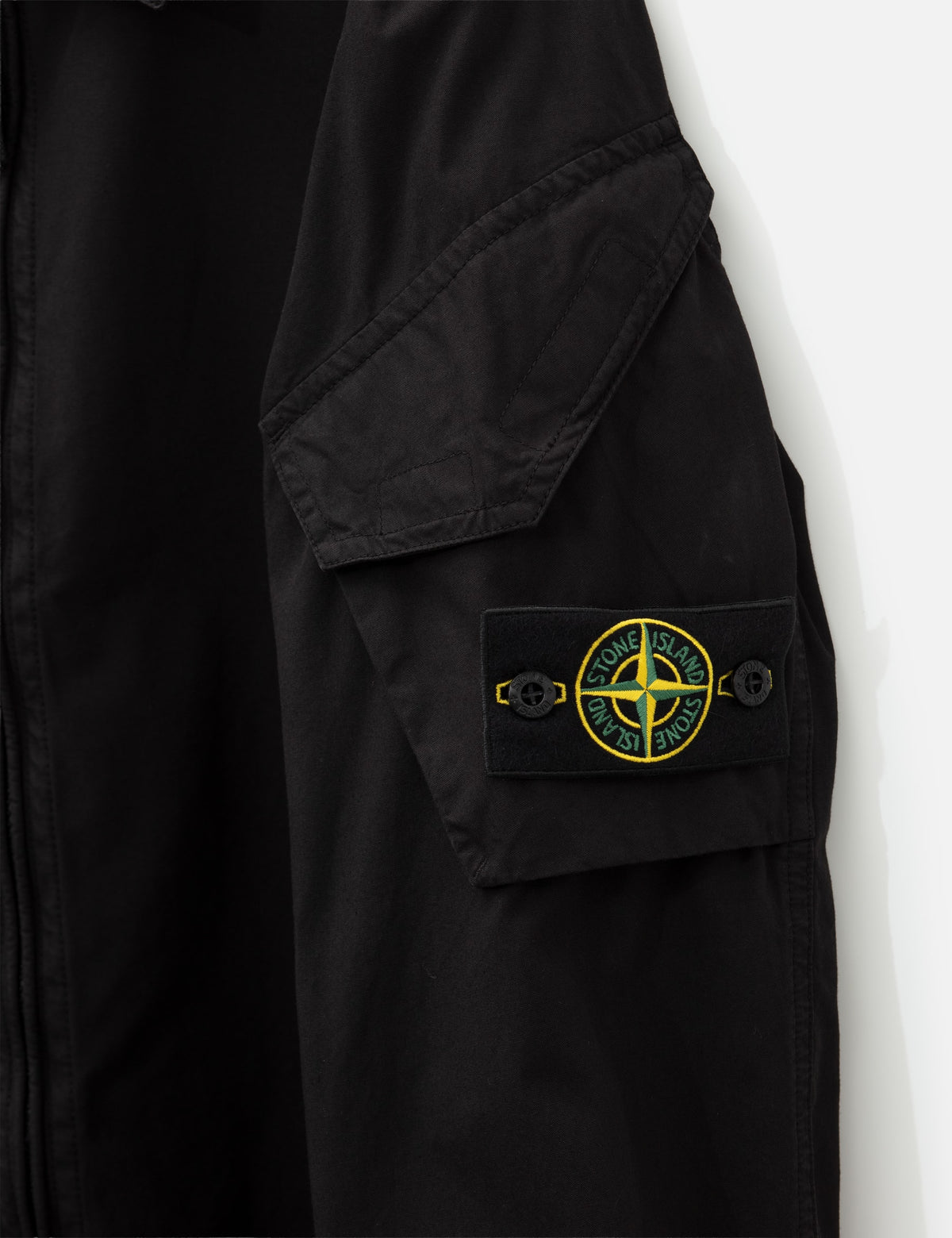 Stone Island ストーン アイランド 【本物保証】 シャツ ストリート系 メンズ Canvas Weave Arm Pocket Zip-Up Shirt