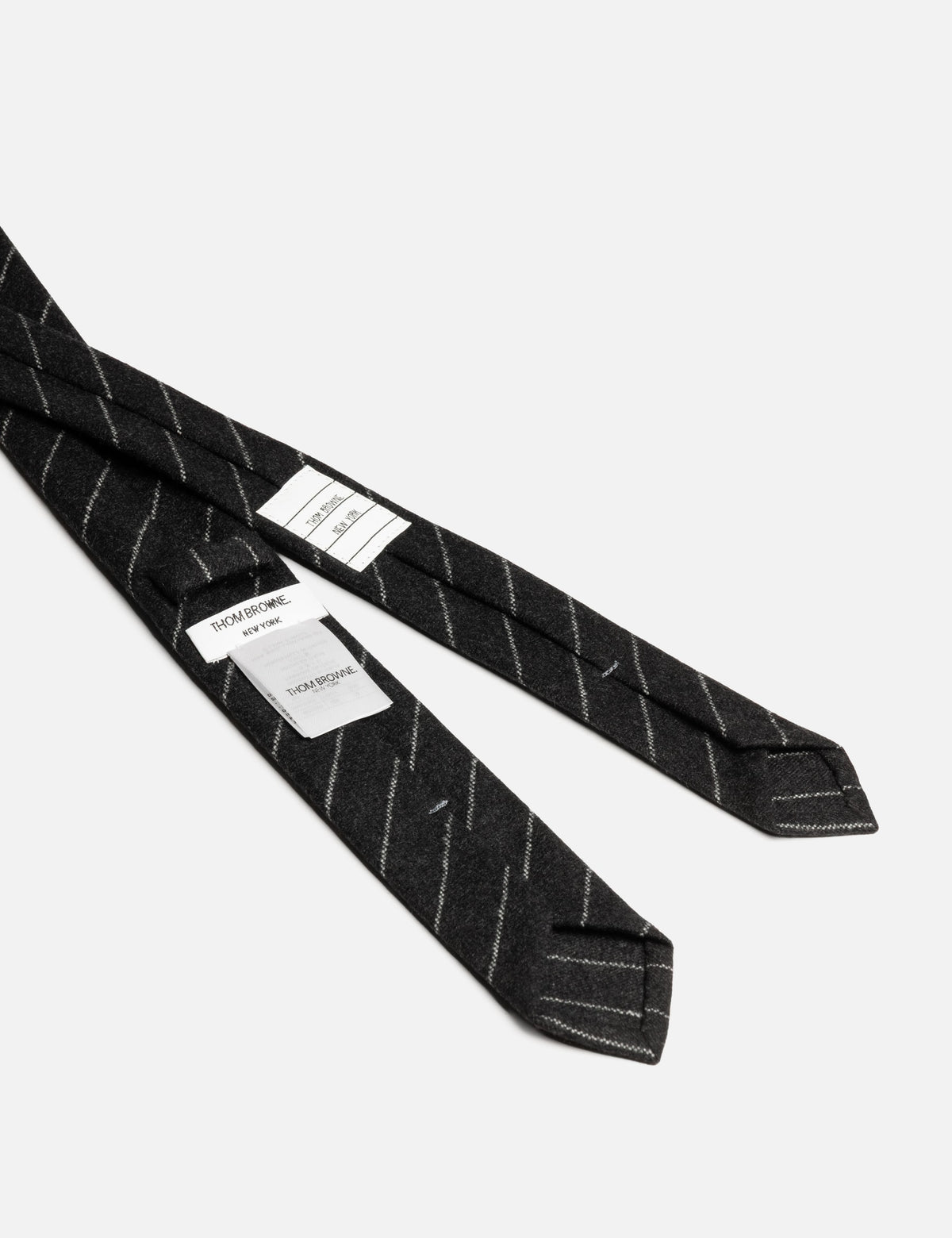 Thom Browne トム・ブラウン 【本物保証】 ネクタイ ストリート系 メンズ Classic Tie In Chalk Stripe Flannel