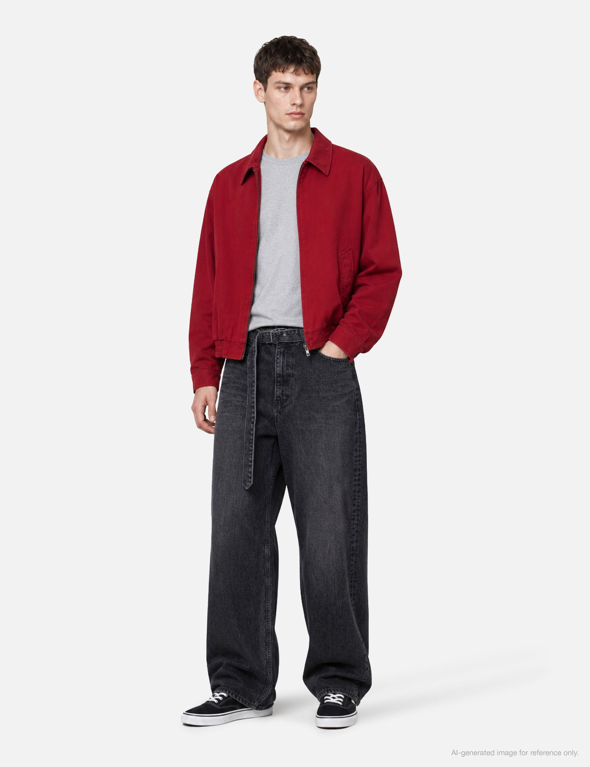 Tonywack トニーワック 【本物保証】 デニムパンツ ストリート系 メンズ Wide-Leg Belted Denim Jeans