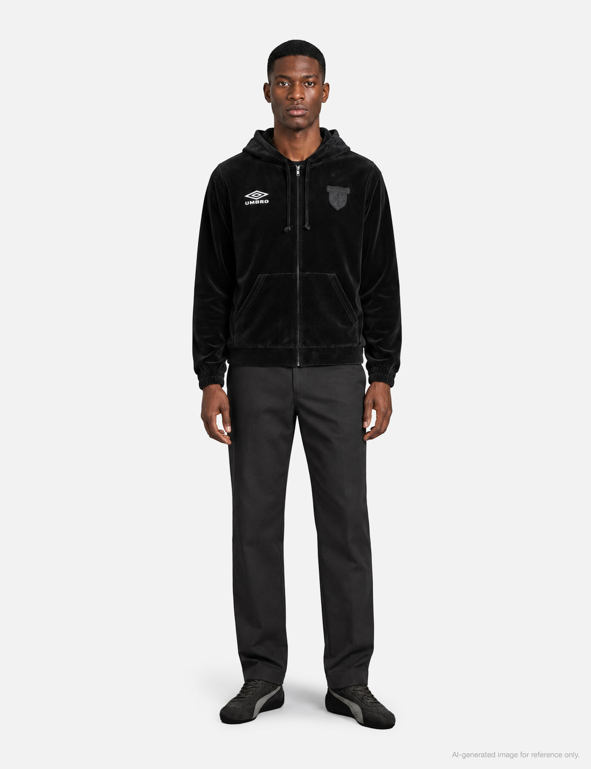 Umbro アンブロ 【本物保証】 パーカー ストリート系 メンズ Slam Jam X Umbro Velvet Masked Zip Hoodie