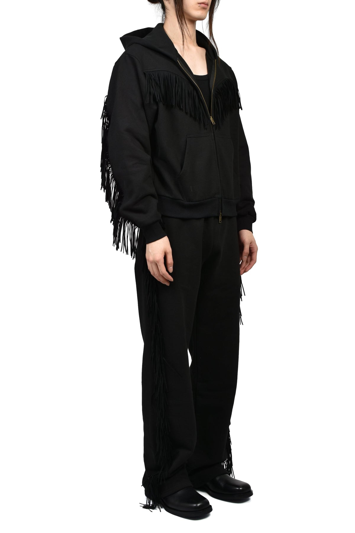 Austin Post オースティン ポスト 【本物保証】 パンツ ストリート系 メンズ FRINGED SWEATS / BLK