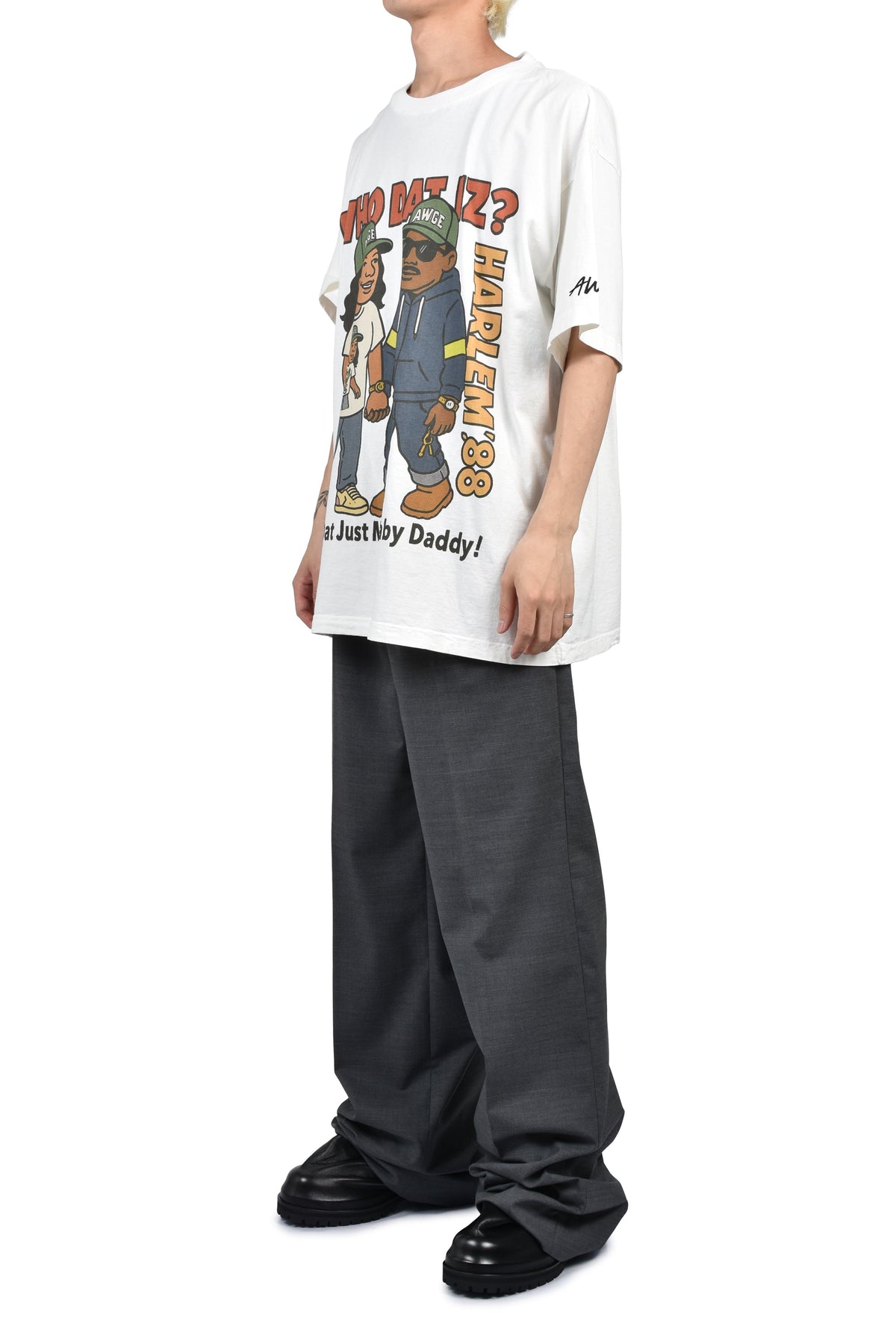 AWGE オーグ 【本物保証】 Tシャツ、ストリートスタイル、メンズ  AIRBRUSH TEE / WHT