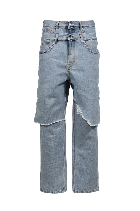 AWGE オーグ 【本物保証】 ジーンズ、ストリートスタイル、メンズ  DOUBLE LAYER DENIM / WASHED BLU