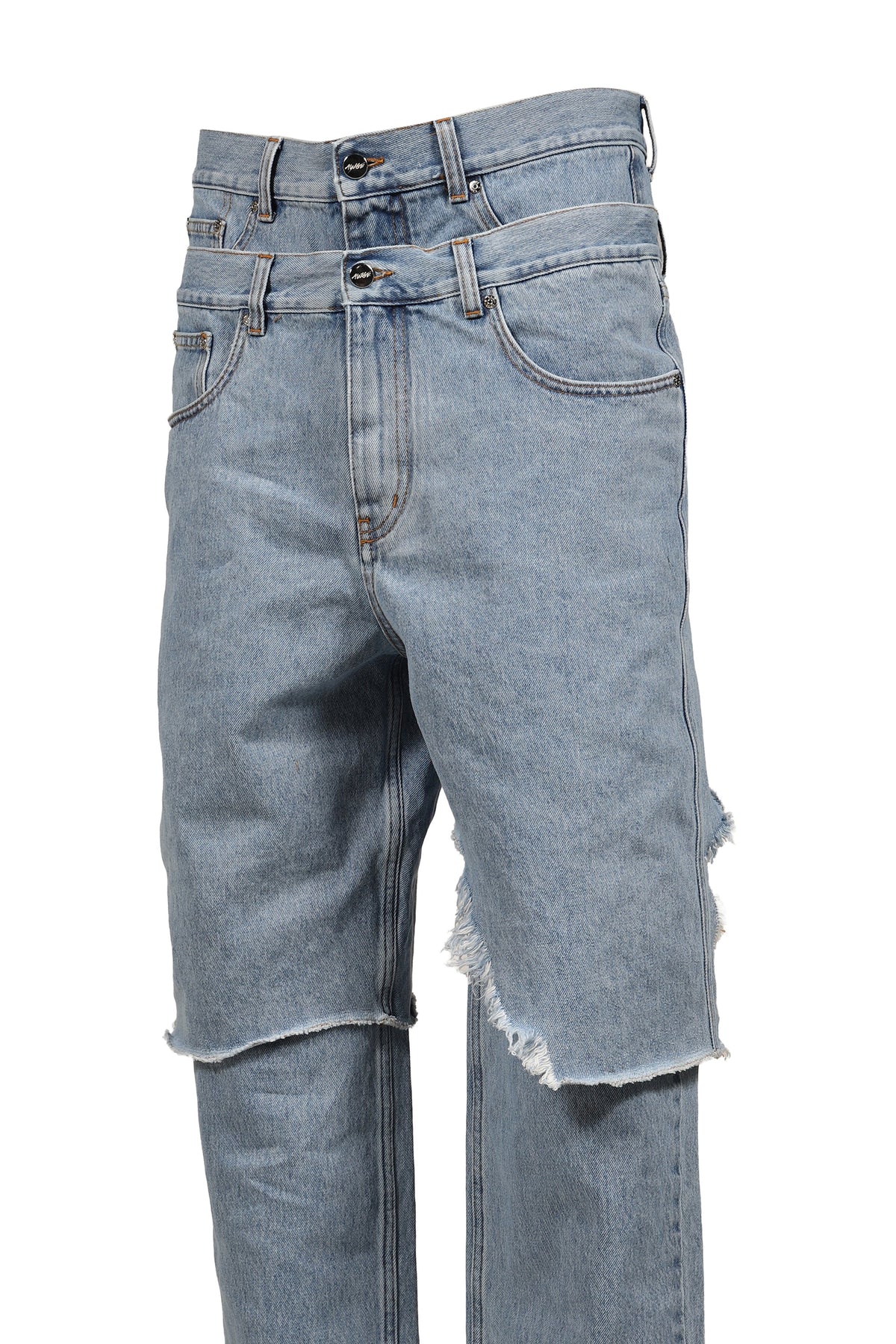 AWGE オーグ 【本物保証】 ジーンズ、ストリートスタイル、メンズ  DOUBLE LAYER DENIM / WASHED BLU