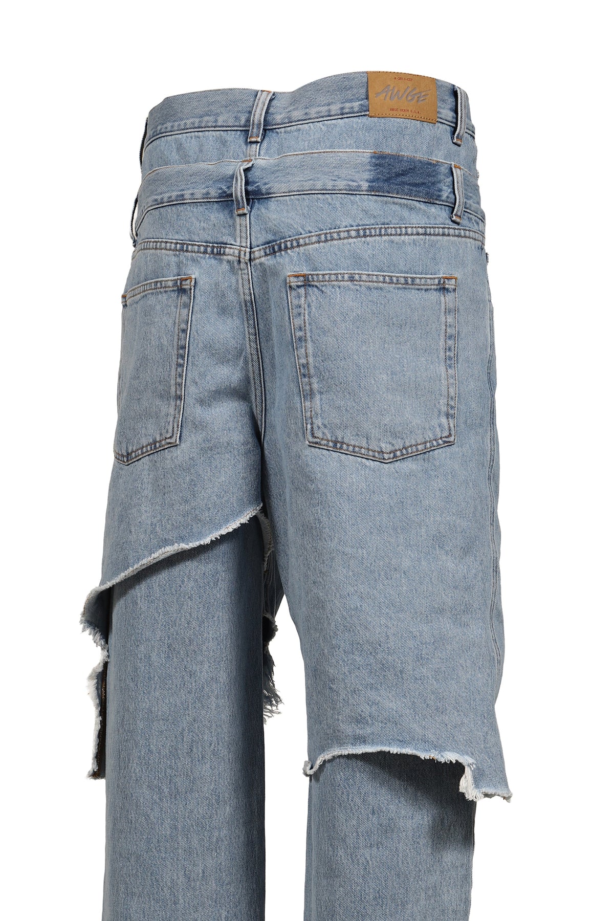 AWGE オーグ 【本物保証】 ジーンズ、ストリートスタイル、メンズ  DOUBLE LAYER DENIM / WASHED BLU