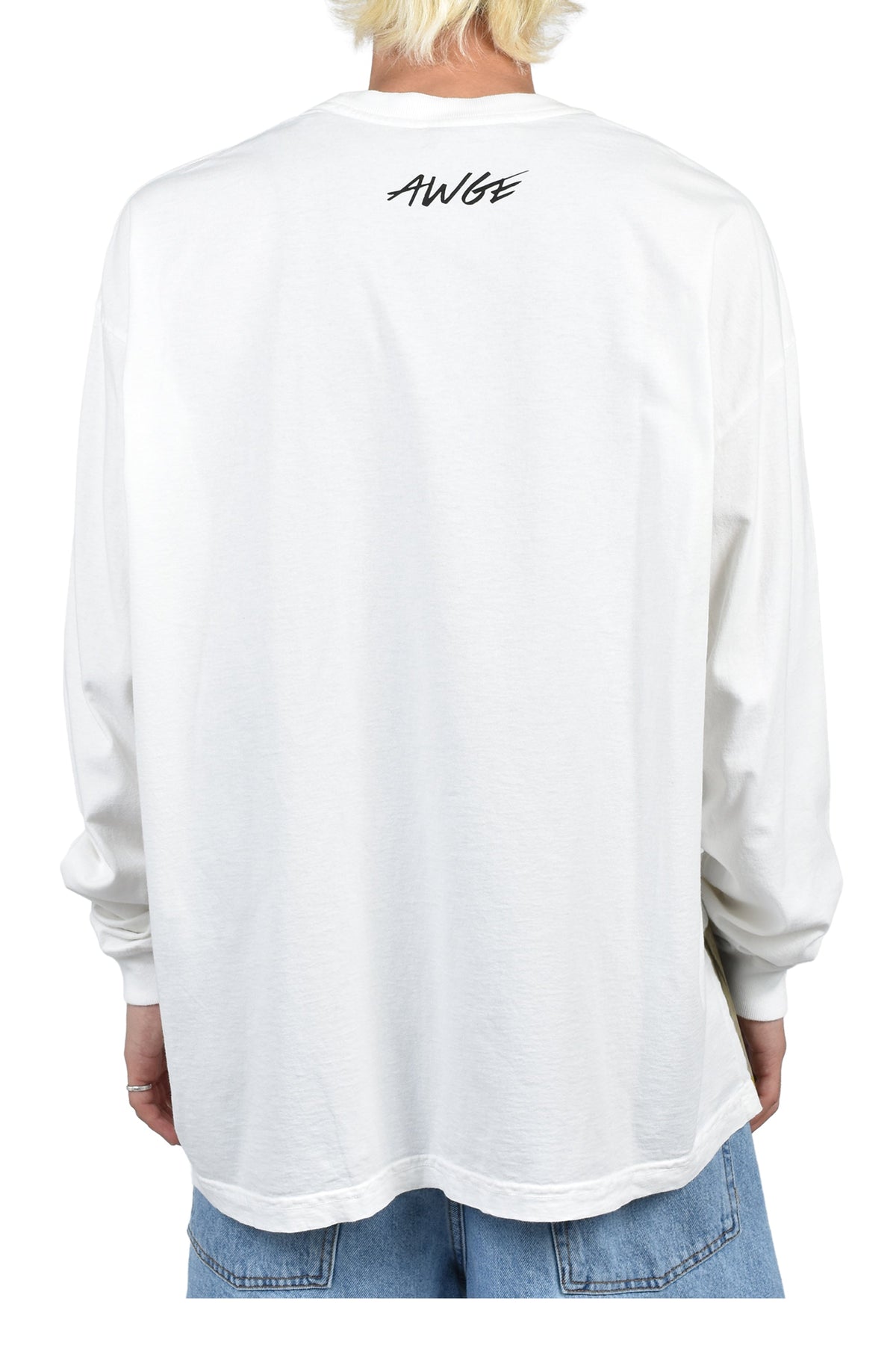 AWGE オーグ 【本物保証】 Tシャツ、ストリートスタイル、メンズ  JESUS CHAIN WHITE LONG SLEEVE / WHT