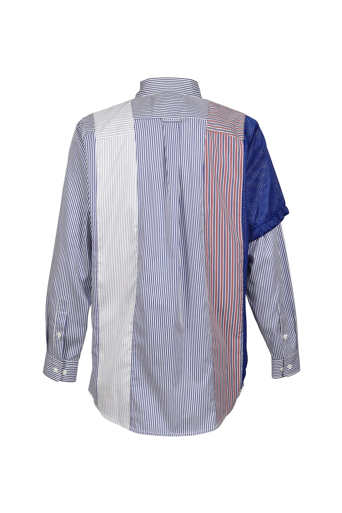 AWGE  オーグ 【本物保証】 シャツ、ストリートスタイル、メンズ MIX SHIRT // ALL UNIQUE! / WHT/BLU