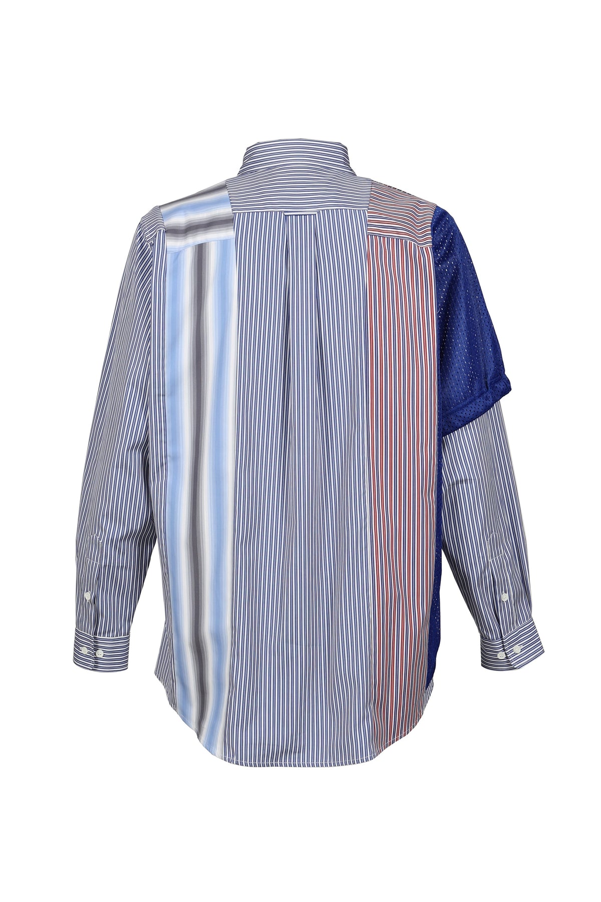 AWGE  オーグ 【本物保証】 シャツ、ストリートスタイル、メンズ MIX SHIRT // ALL UNIQUE! / WHT/BLU