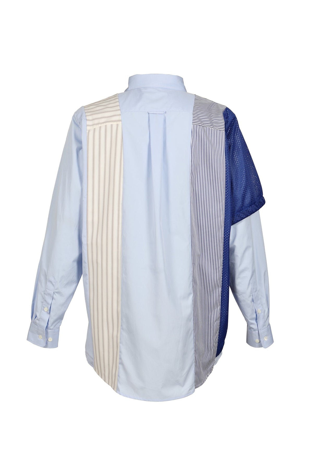 AWGE  オーグ 【本物保証】 シャツ、ストリートスタイル、メンズ MIX SHIRT // ALL UNIQUE! / WHT/BLU