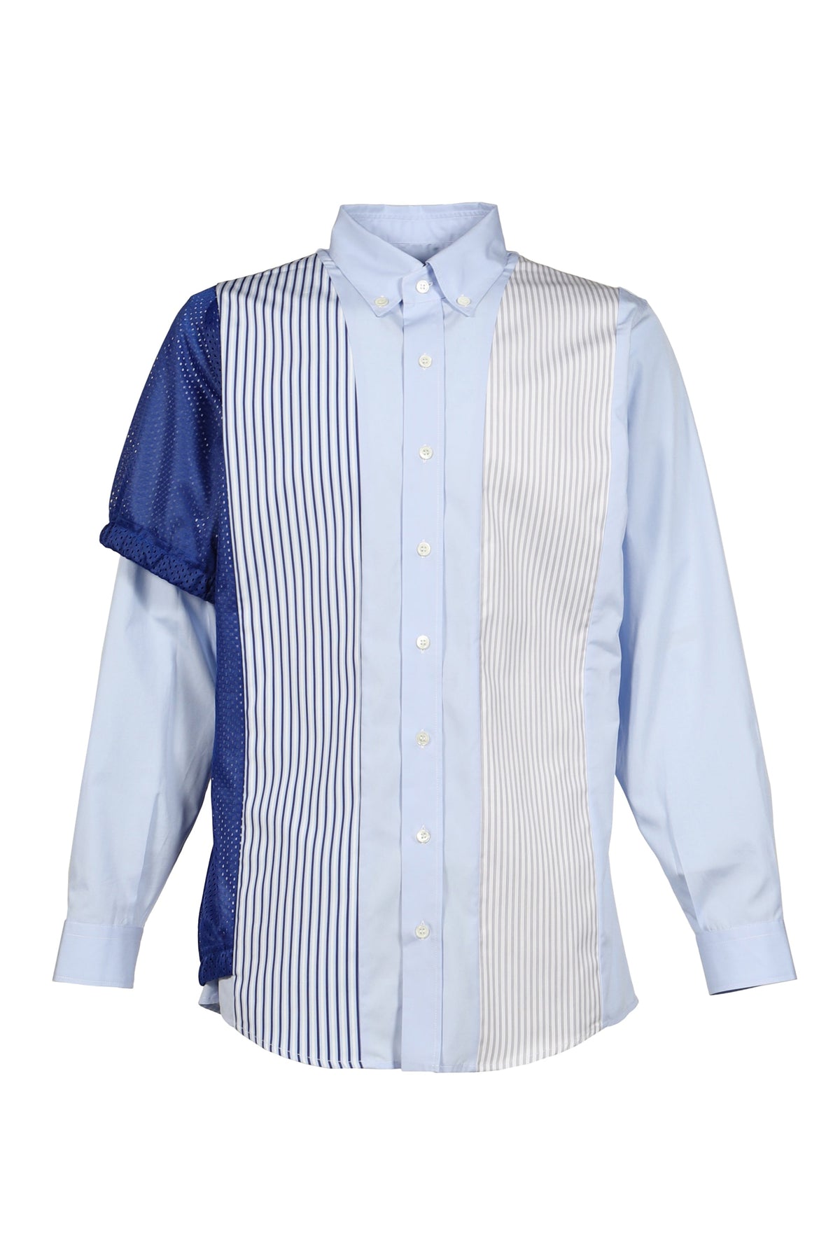 AWGE  オーグ 【本物保証】 シャツ、ストリートスタイル、メンズ MIX SHIRT // ALL UNIQUE! / WHT/BLU