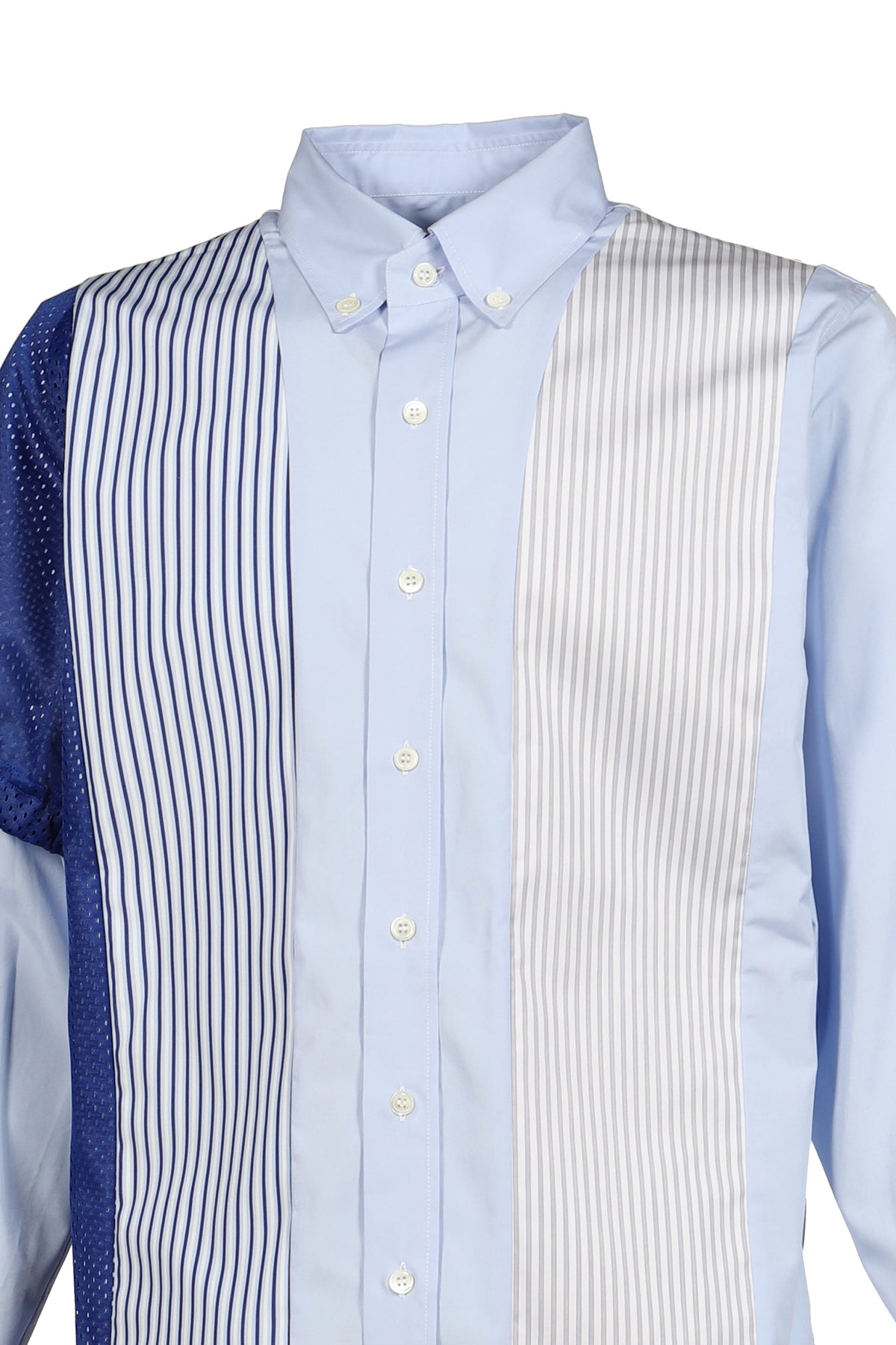AWGE  オーグ 【本物保証】 シャツ、ストリートスタイル、メンズ MIX SHIRT // ALL UNIQUE! / WHT/BLU