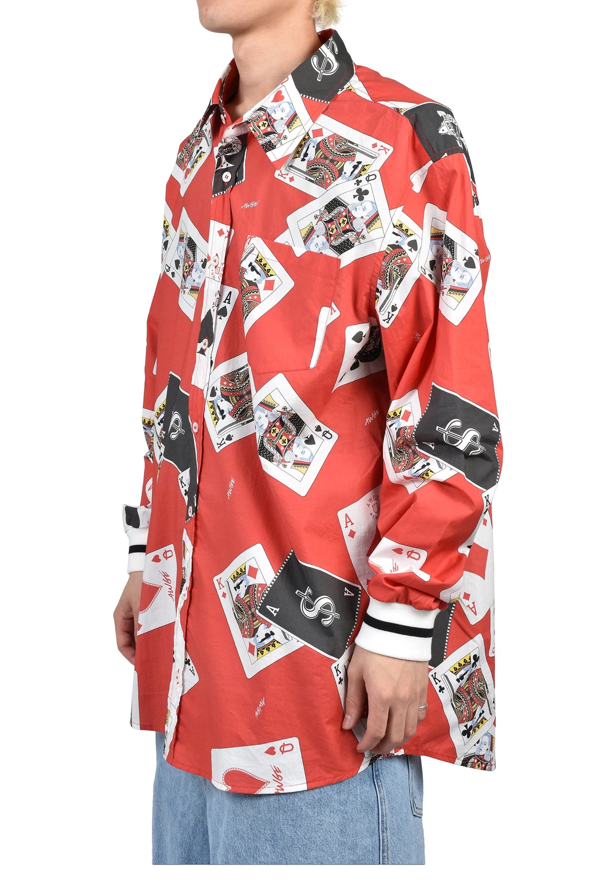 AWGE オーグ 【本物保証】 シャツ、ストリートスタイル、メンズ REGULAR SHIRT / RED