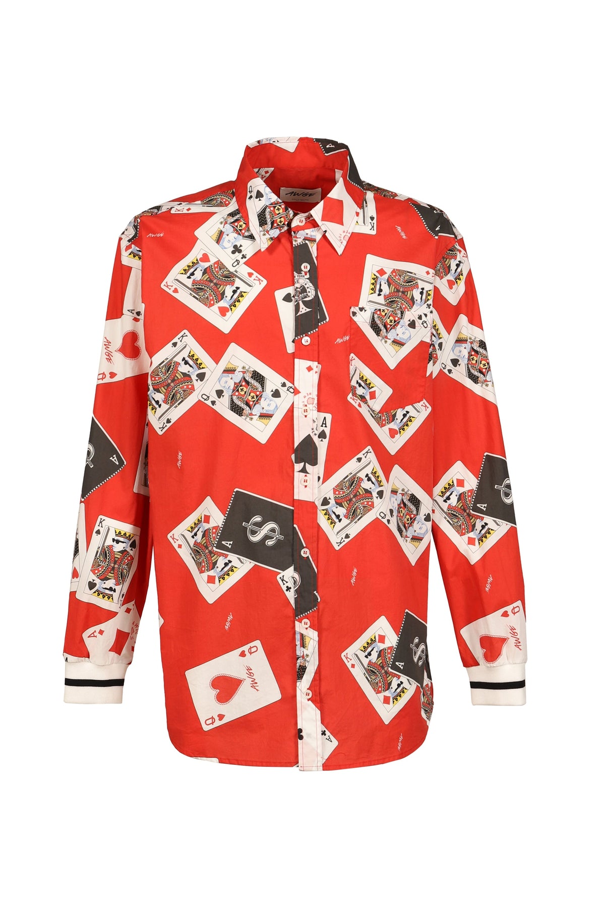 AWGE オーグ 【本物保証】 シャツ、ストリートスタイル、メンズ REGULAR SHIRT / RED