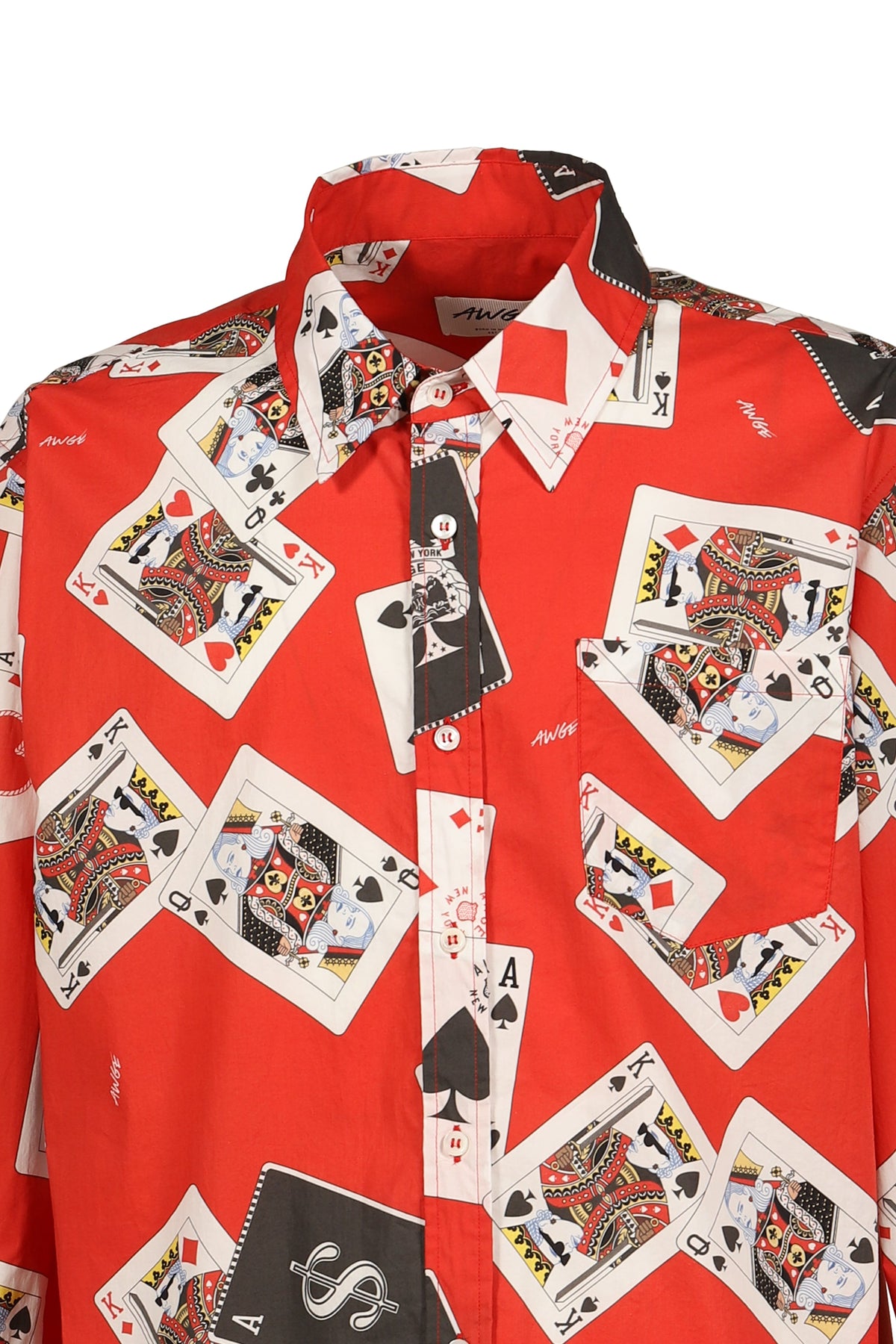 AWGE オーグ 【本物保証】 シャツ、ストリートスタイル、メンズ REGULAR SHIRT / RED