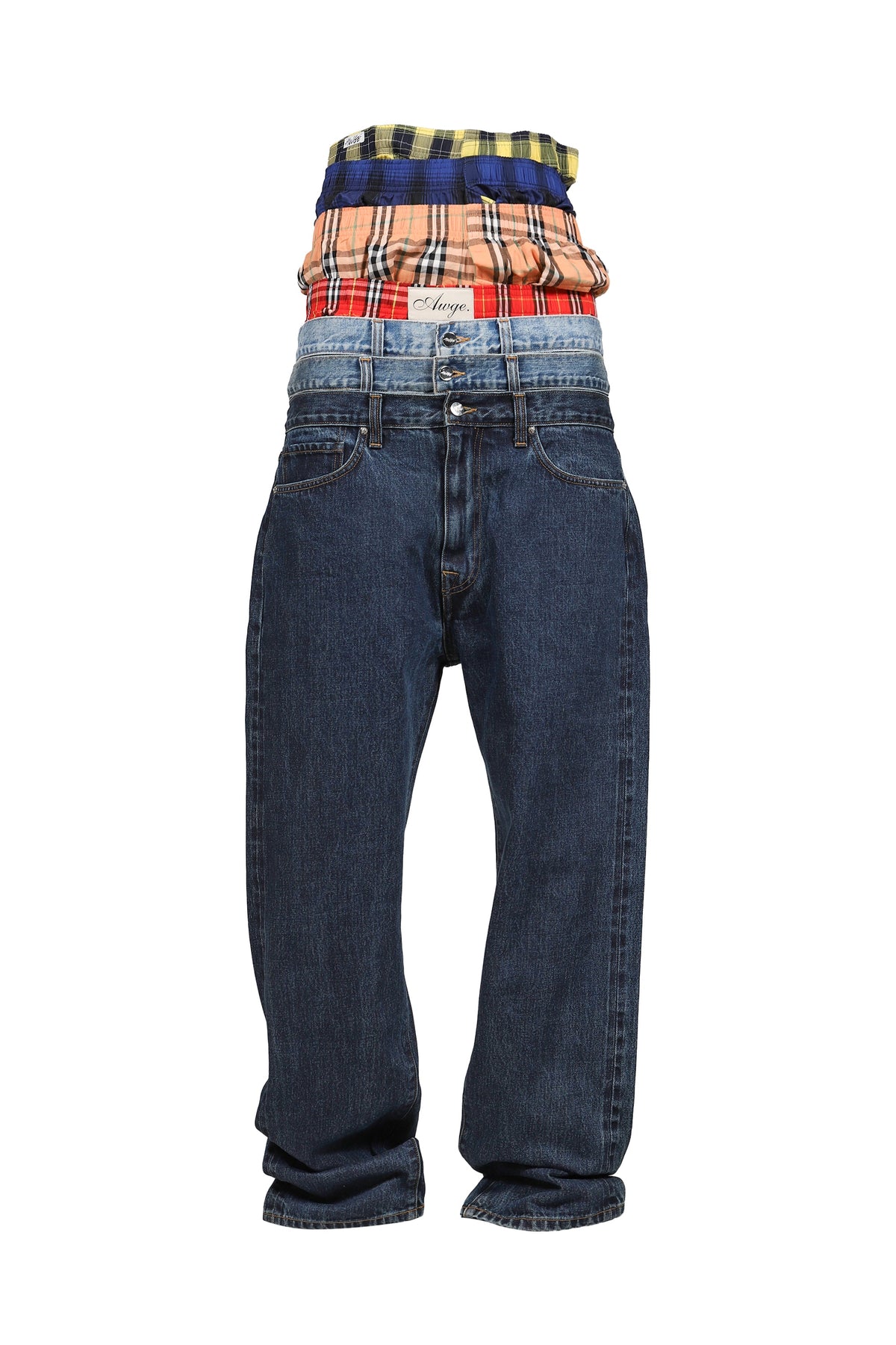 AWGE オーグ 【本物保証】 パンツ、ストリートスタイル、メンズ  STACKED DENIM / MULTI